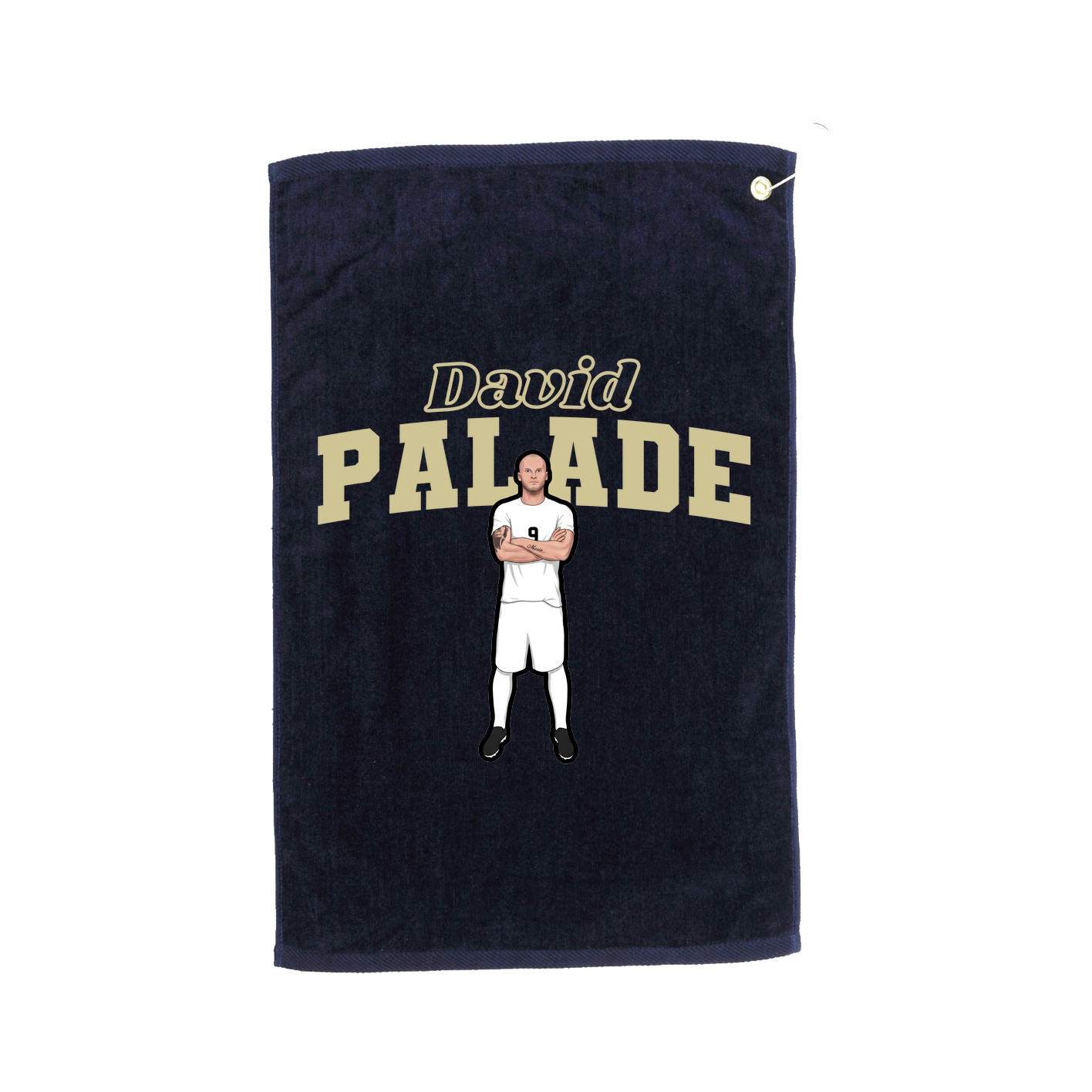 Golf Towel — Name Arch in Navy