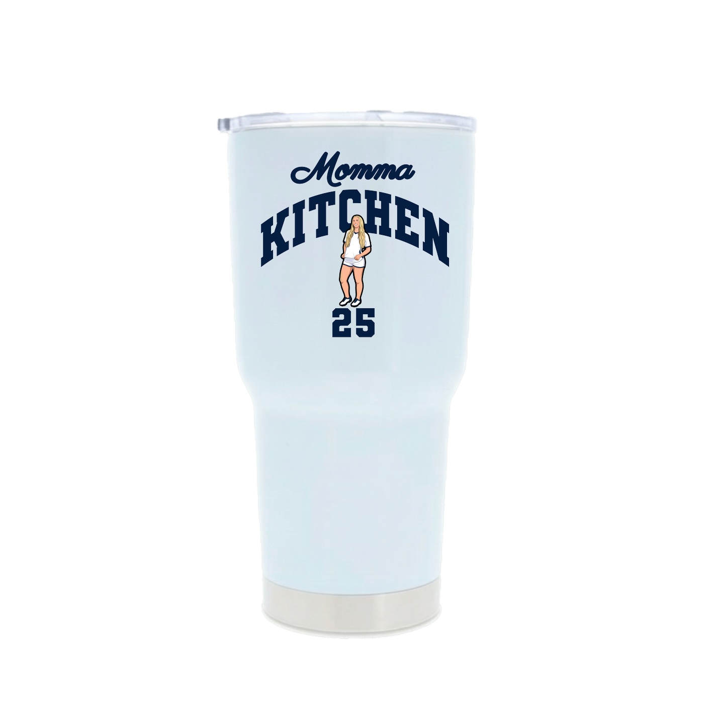 30oz Stainless Steel Tumbler — Mothers Day Arch in White