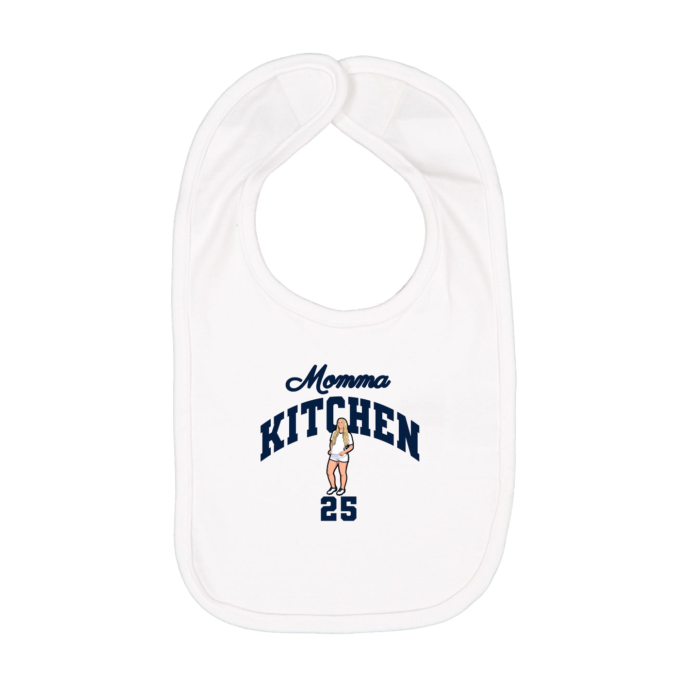 Infant Bib — Mothers Day Arch in White