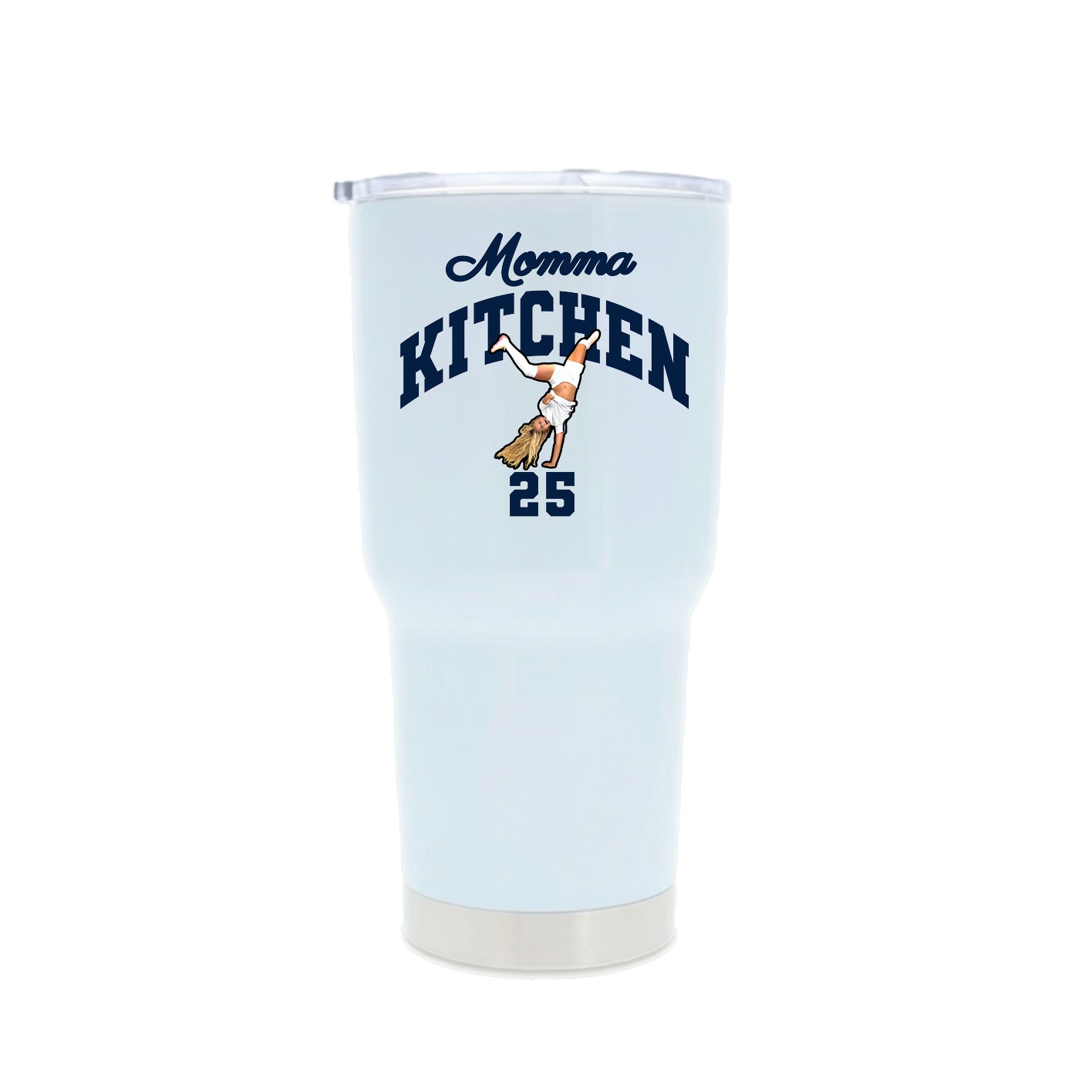30oz Stainless Steel Tumbler — Mothers Day Arch in White