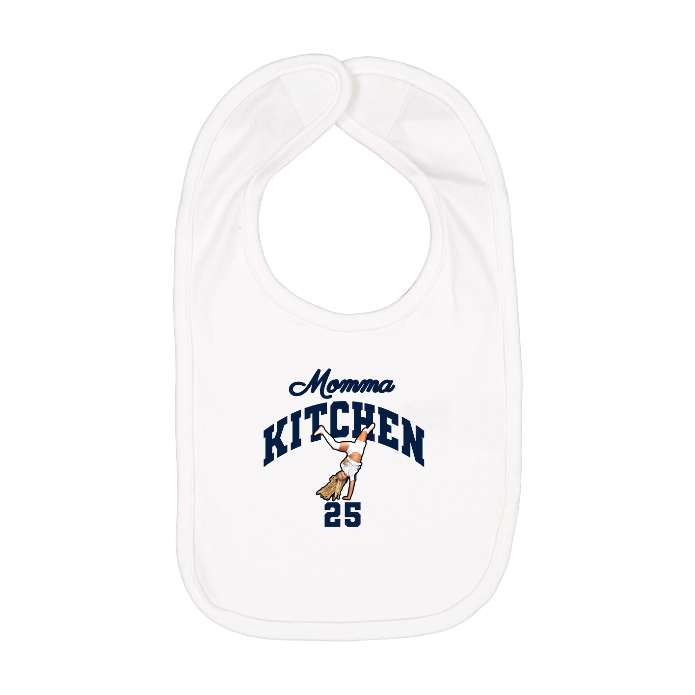 Infant Bib — Mothers Day Arch in White