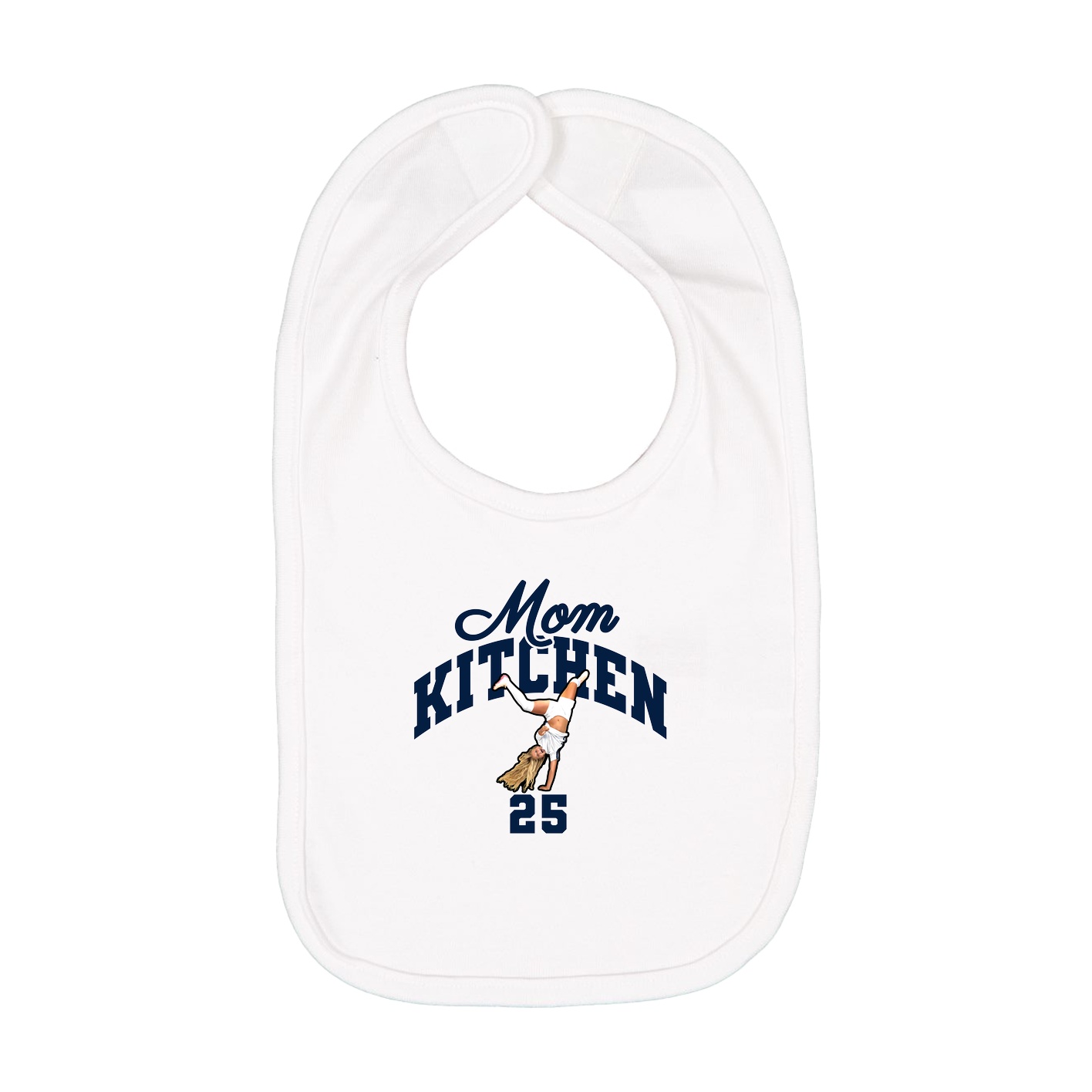 Infant Bib — Mothers Day Arch in White