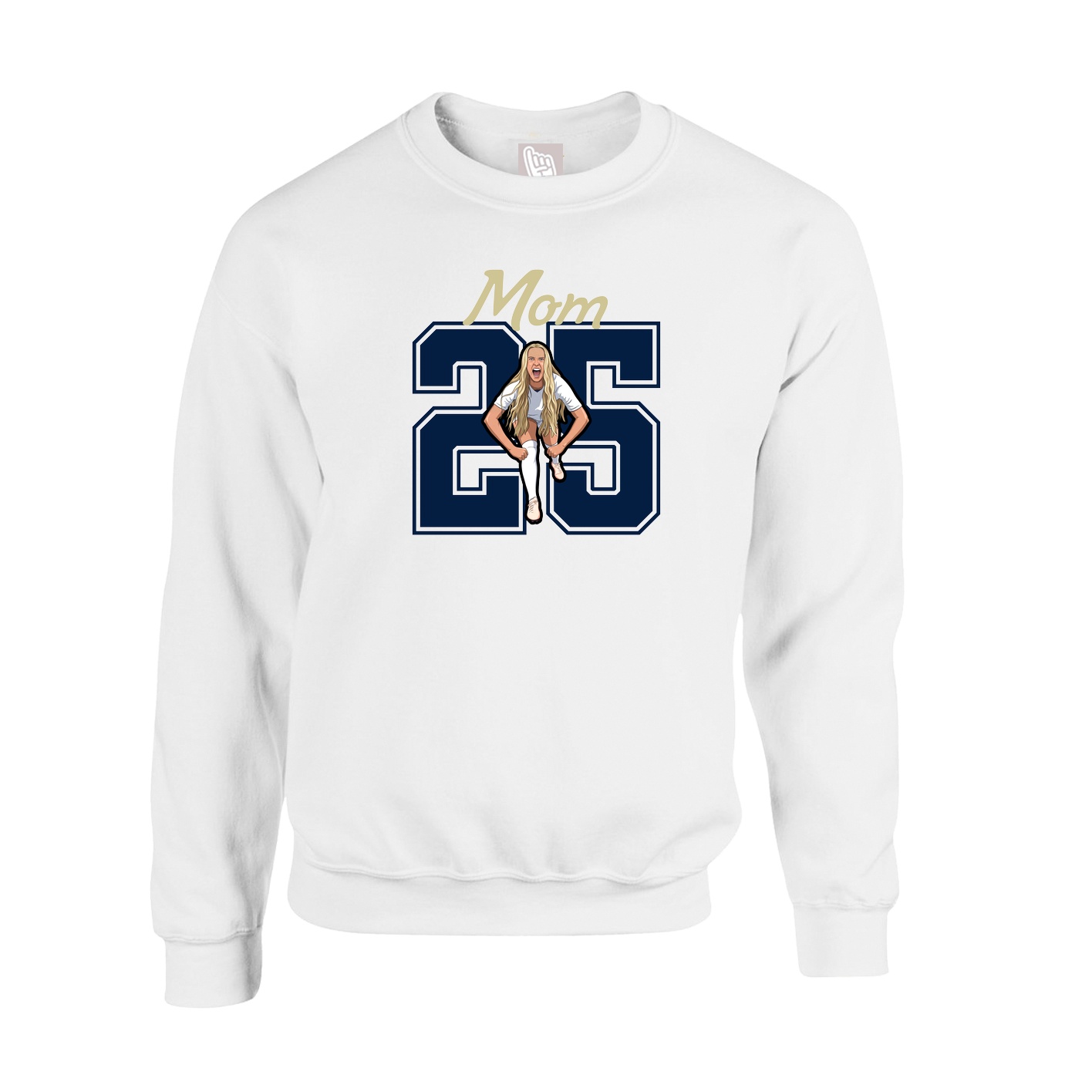 Fleece Crew — Mothers Day Shirsey in White