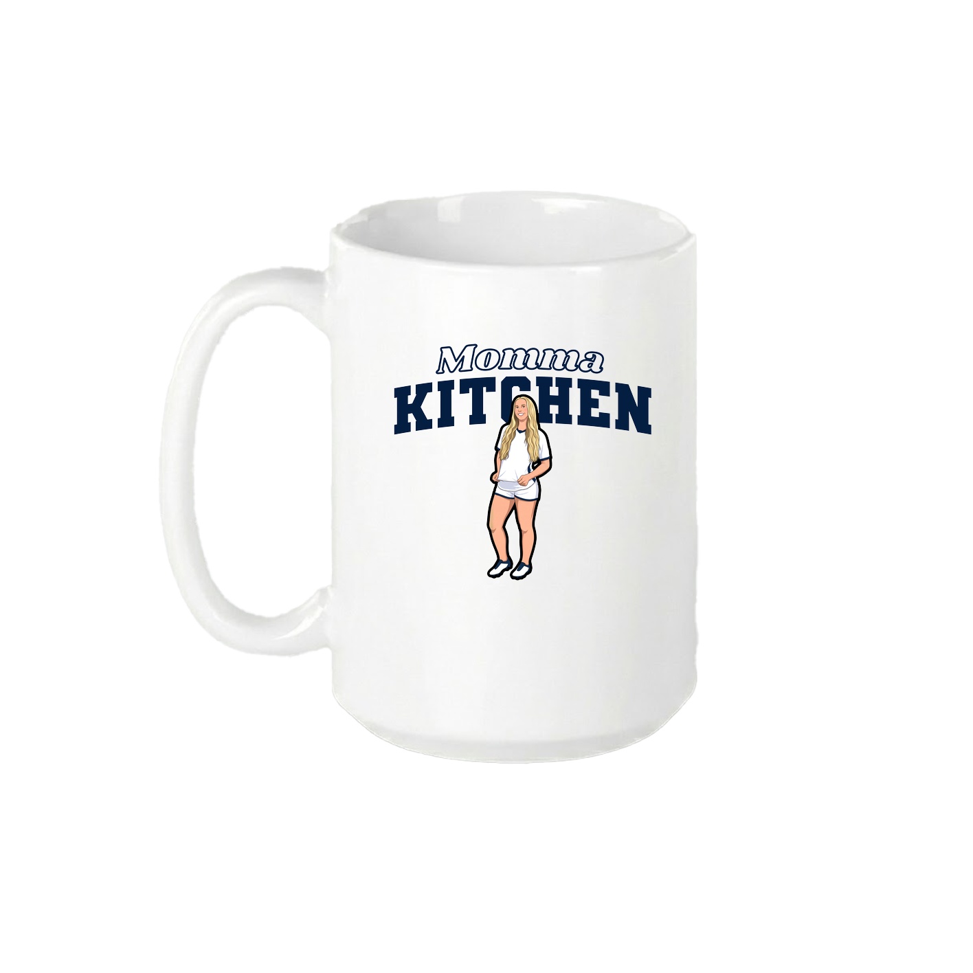15oz Coffee Mug — Mothers Day Block in White