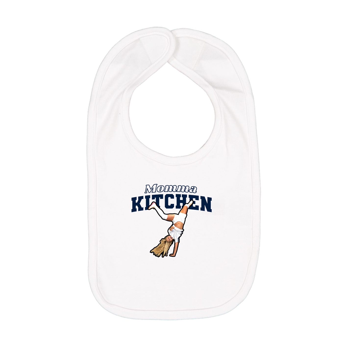 Infant Bib — Mothers Day Block in White