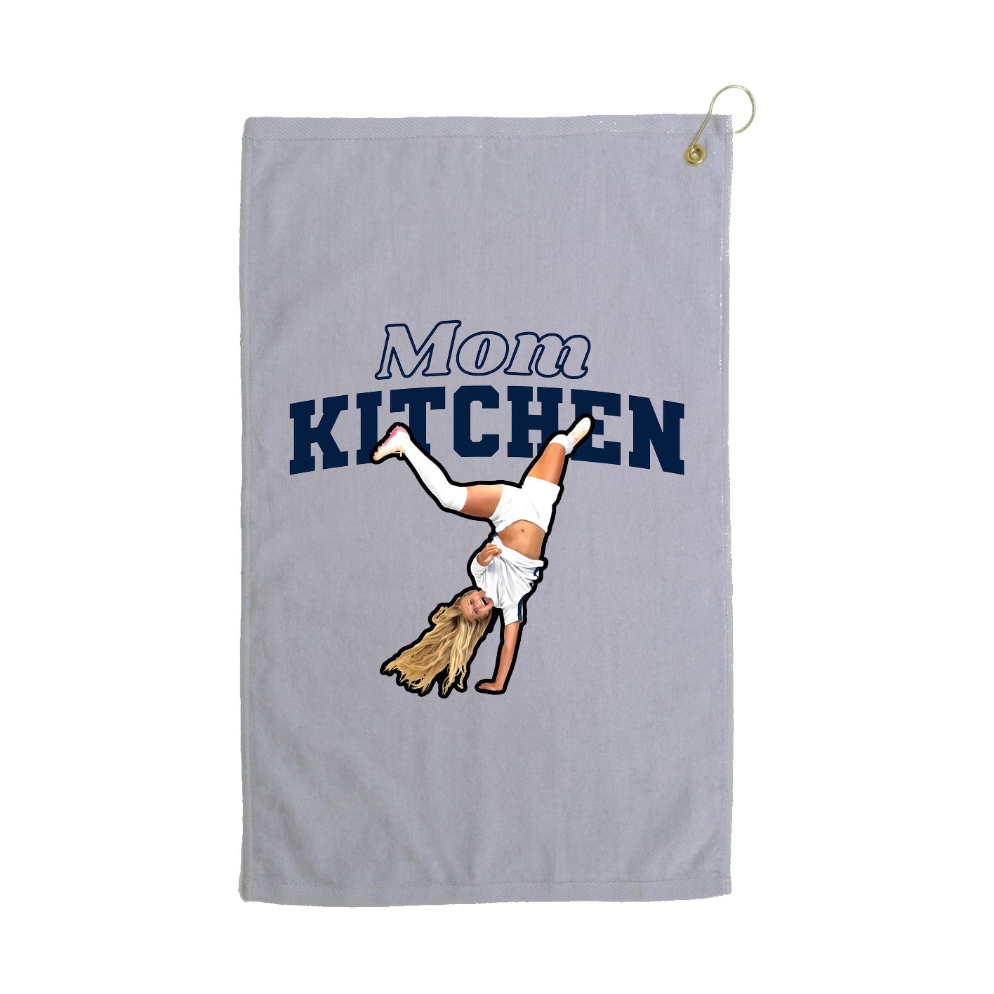 Golf Towel — Mothers Day Block in Grey