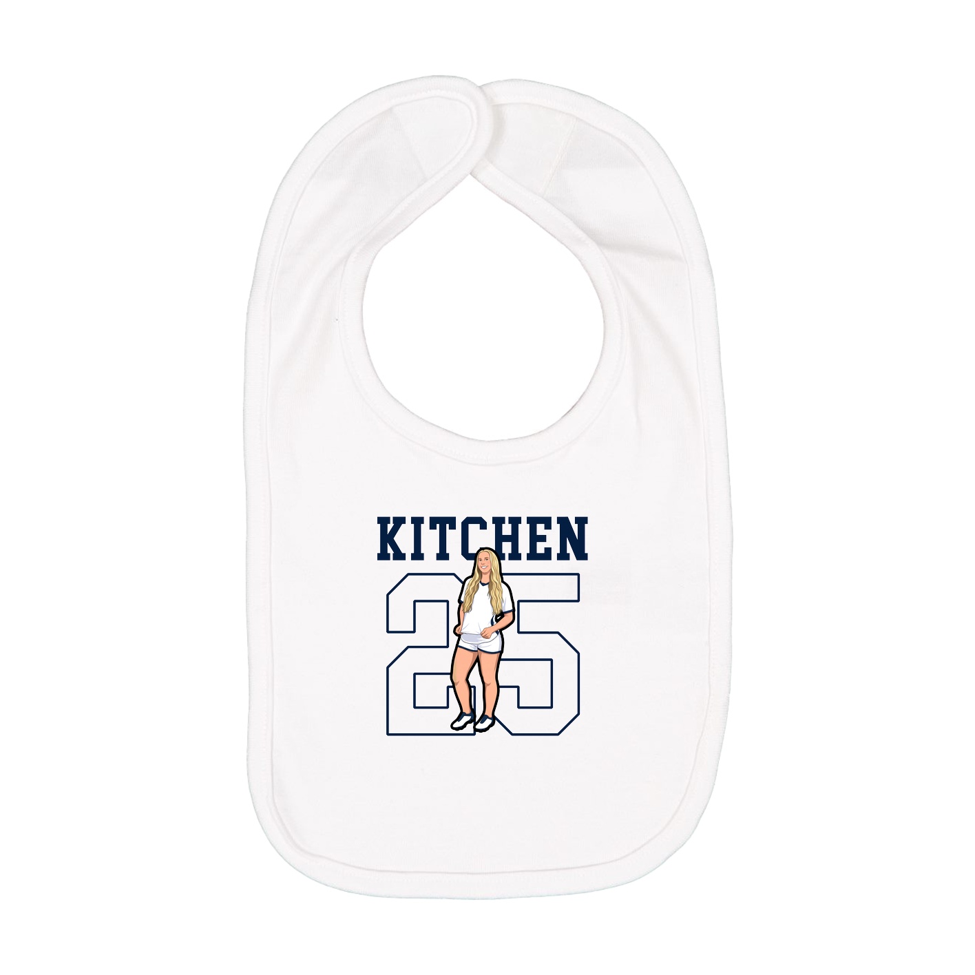Infant Bib — Shirsey in White