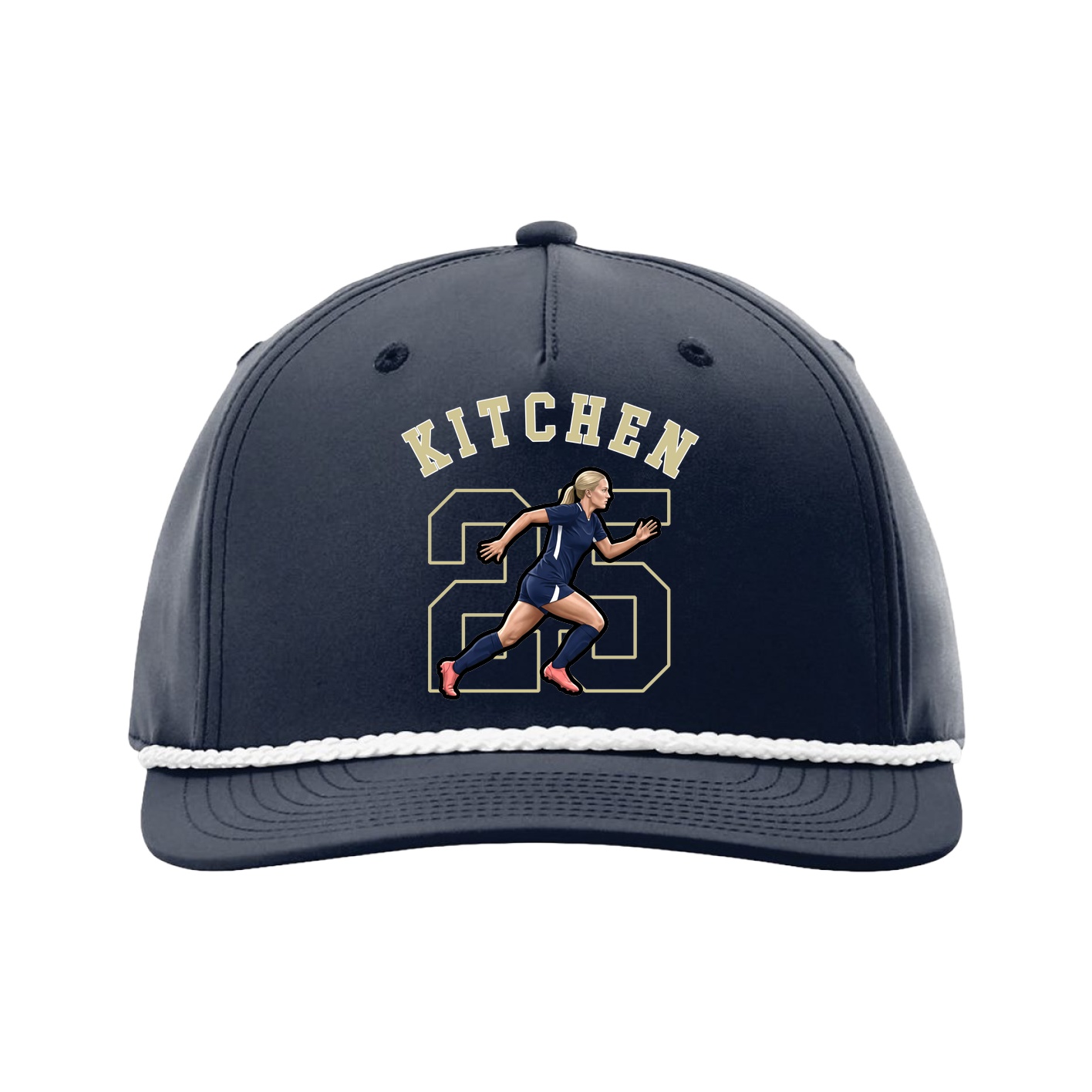 Five-Panel Classic Rope Cap — Shirsey Arch in Navy