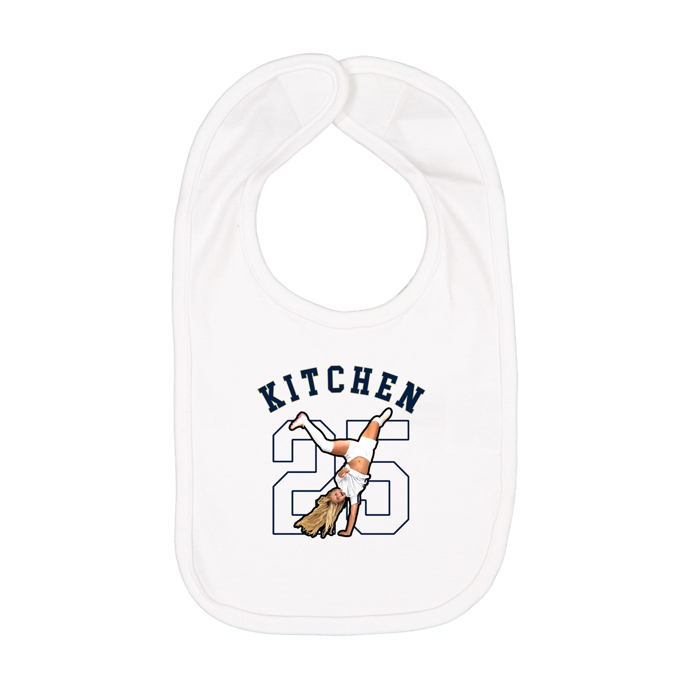 Infant Bib — Shirsey Arch in White