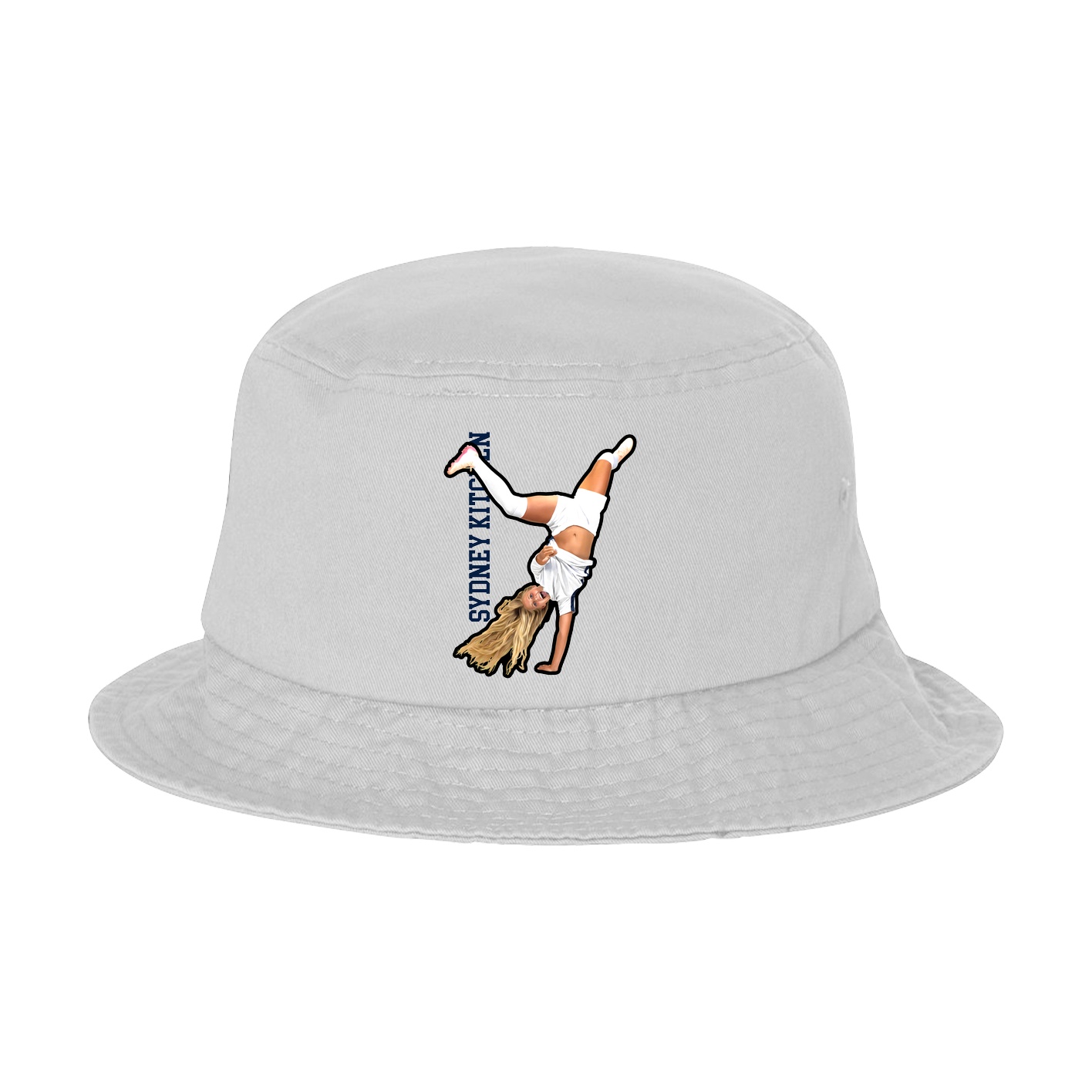 Bucket Cap — Name Vertical in White