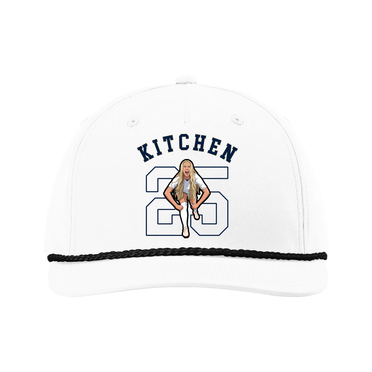 Five-Panel Classic Rope Cap — Shirsey Arch in White