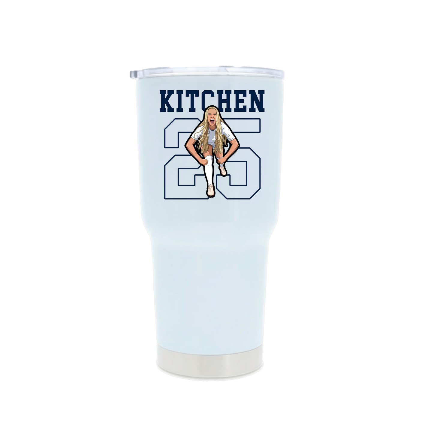 30oz Stainless Steel Tumbler — Shirsey in White