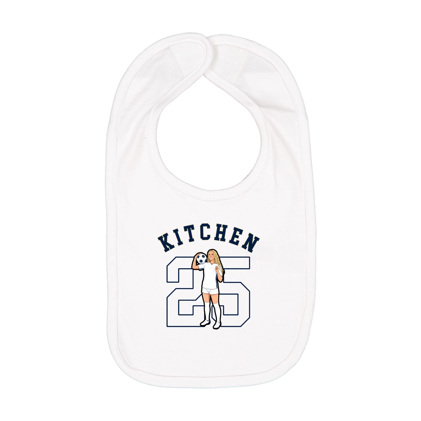 Infant Bib — Shirsey Arch in White
