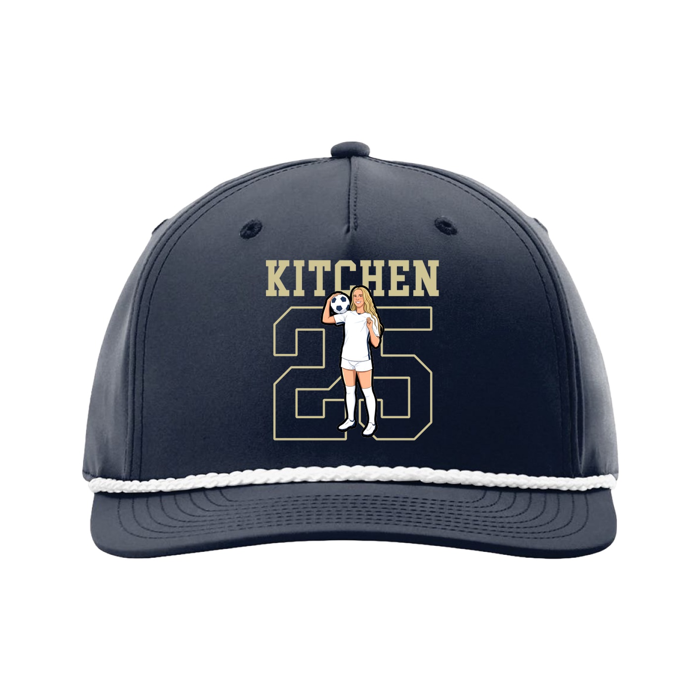 Five-Panel Classic Rope Cap — Shirsey in Navy