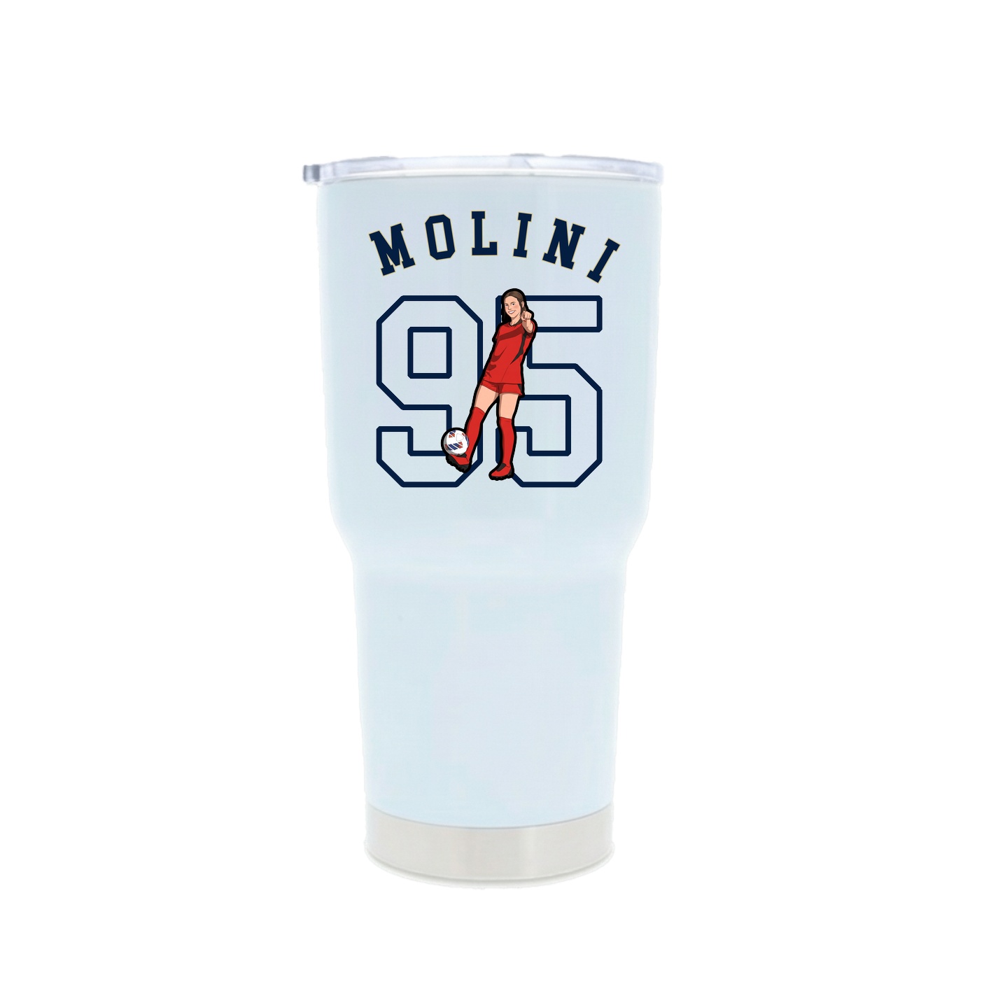 30oz Stainless Steel Tumbler — Shirsey Arch in White