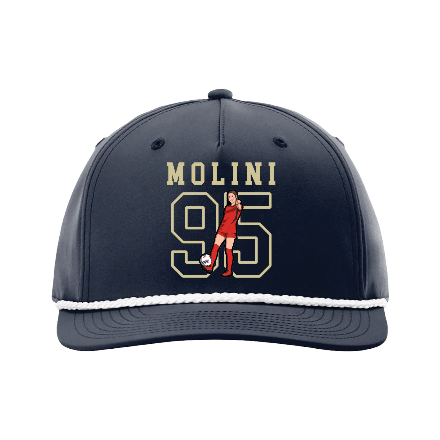 Five-Panel Classic Rope Cap — Shirsey in Navy