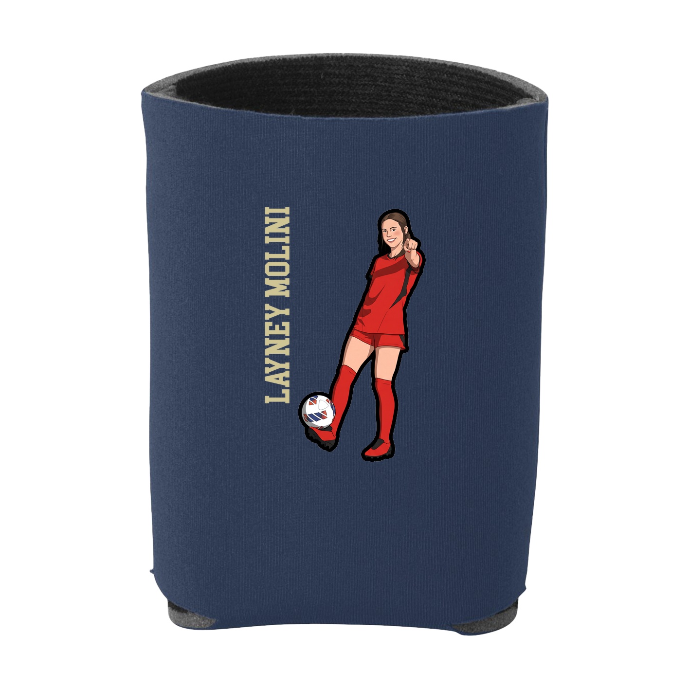 Can Holder — Name Vertical in Navy