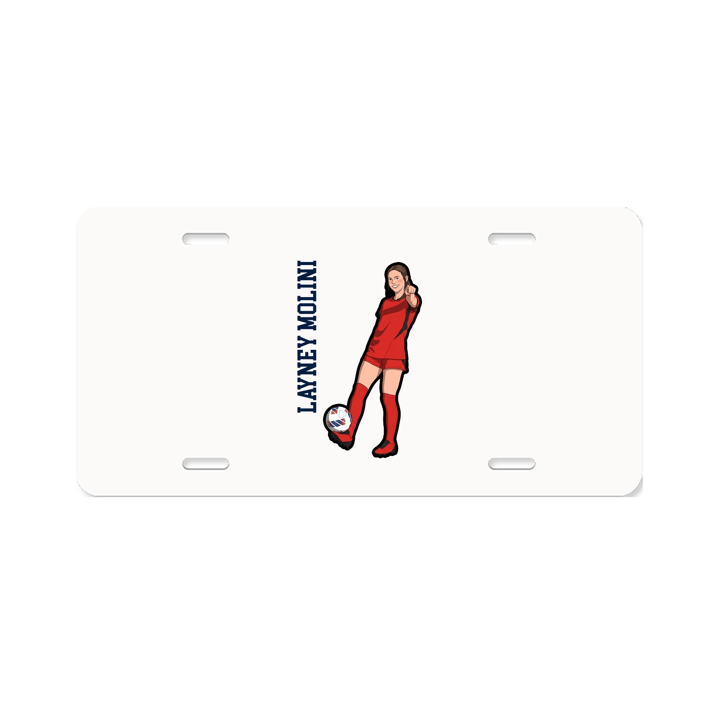 License Plate — Name Vertical in Classic