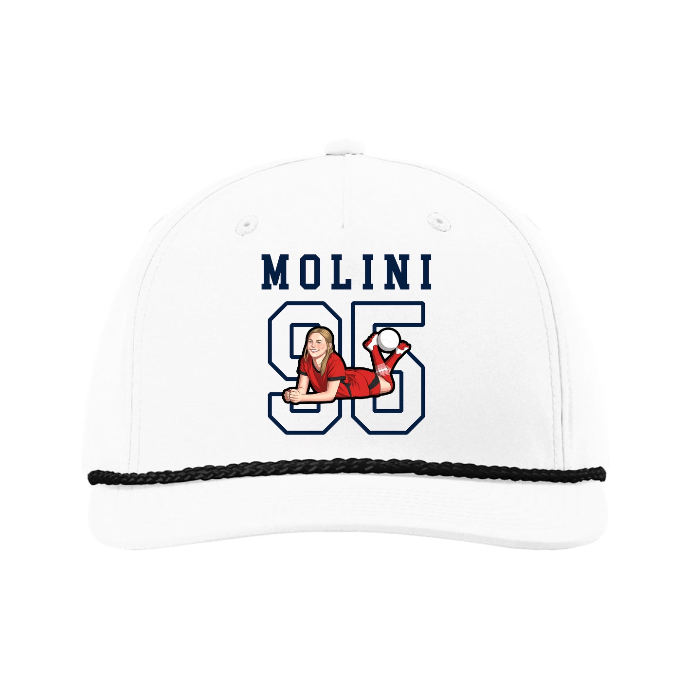 Five-Panel Classic Rope Cap — Shirsey in White