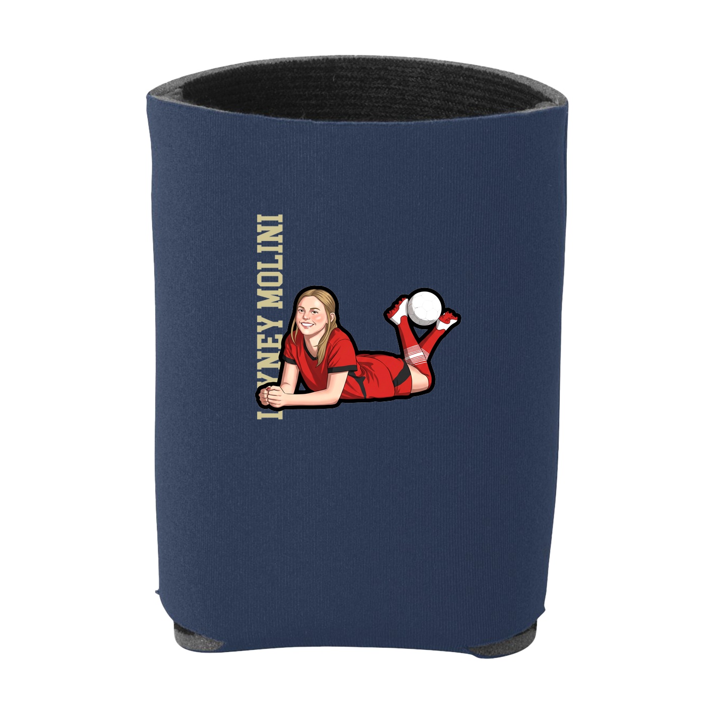 Can Holder — Name Vertical in Navy