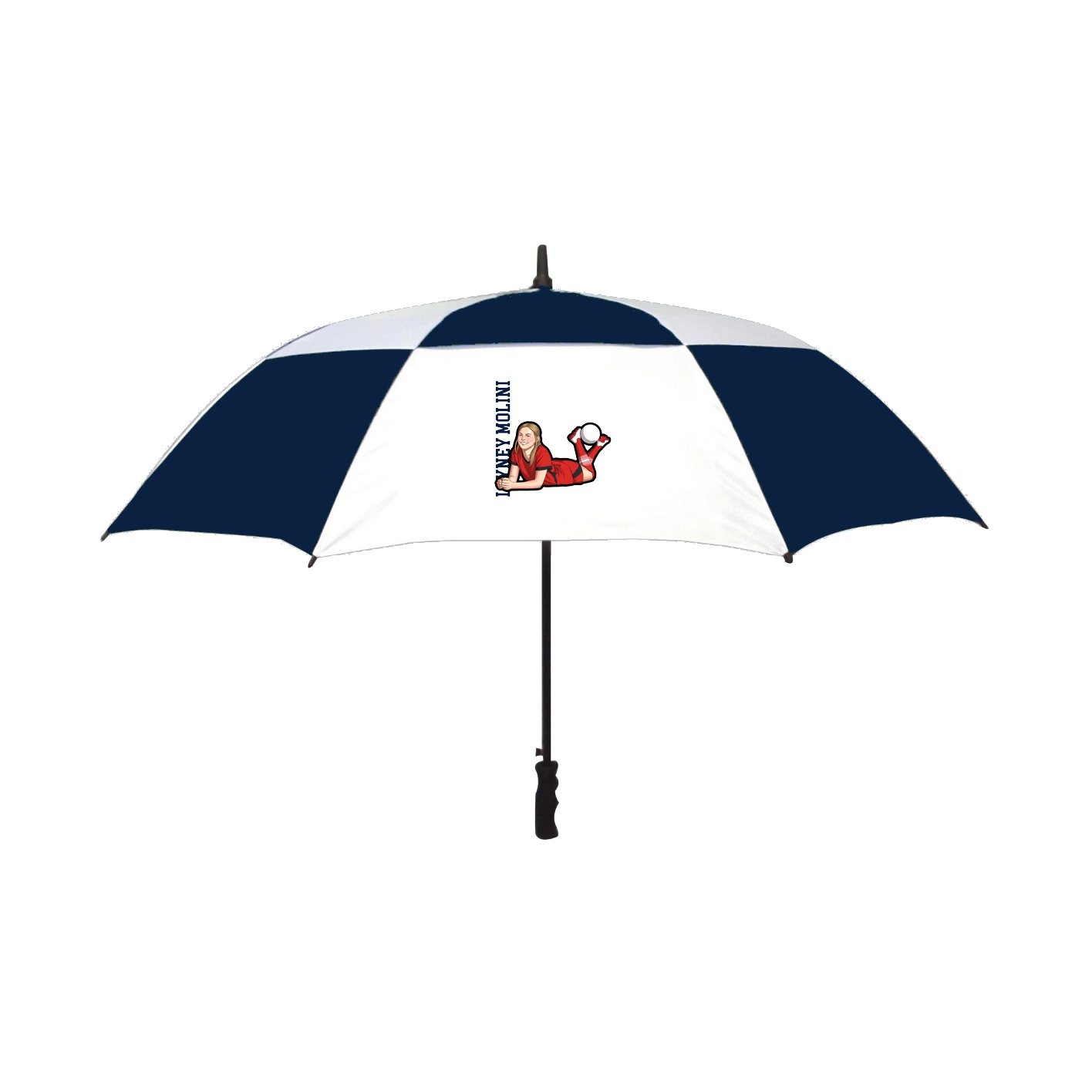 Golf Umbrella — Name Vertical in Navy