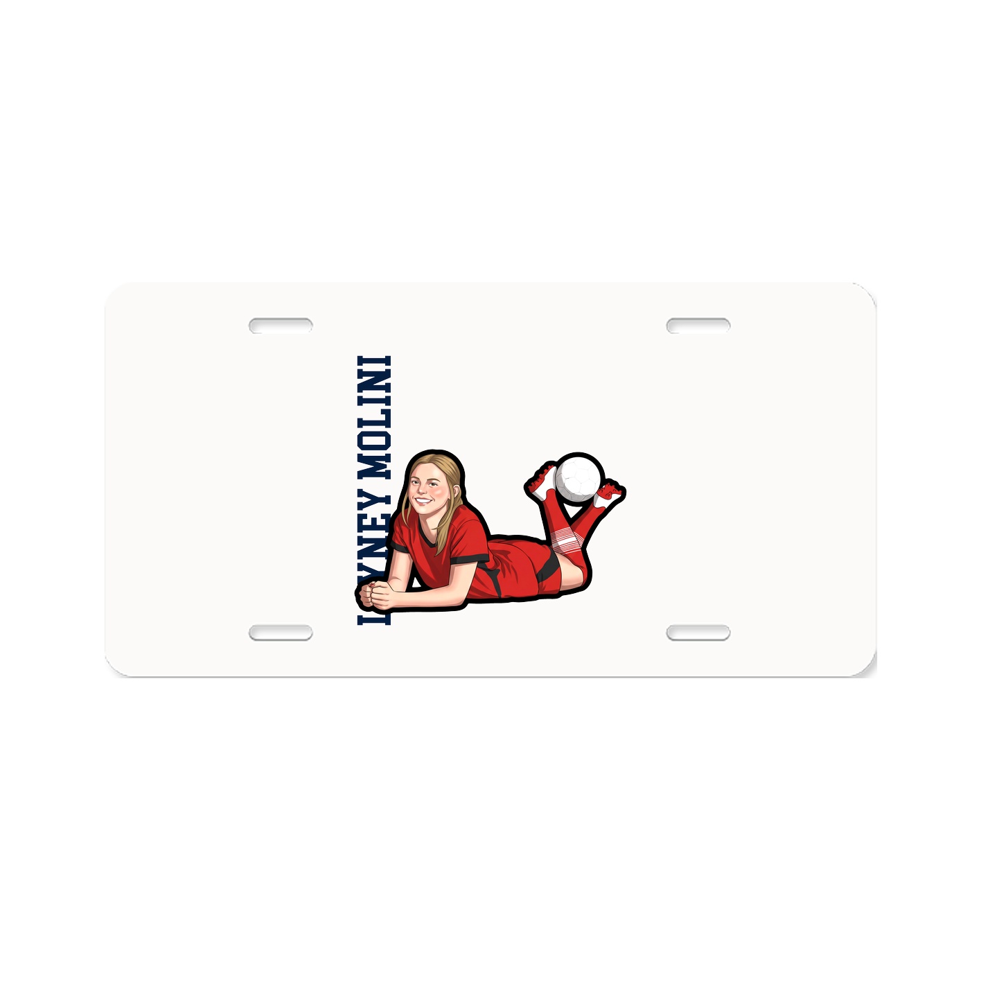 License Plate — Name Vertical in Classic