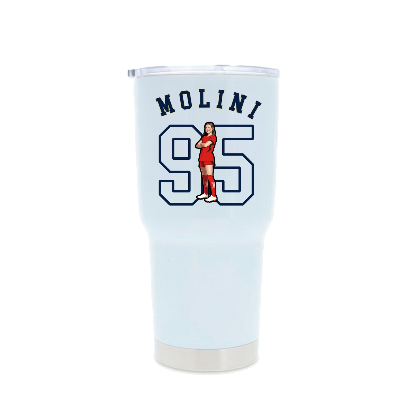 30oz Stainless Steel Tumbler — Shirsey Arch in White