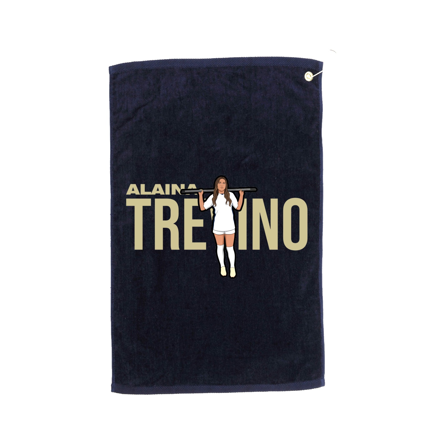 Golf Towel — Player Name in Navy
