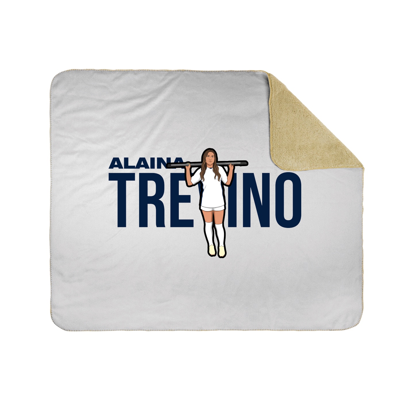 Throw Blanket — Player Name in White