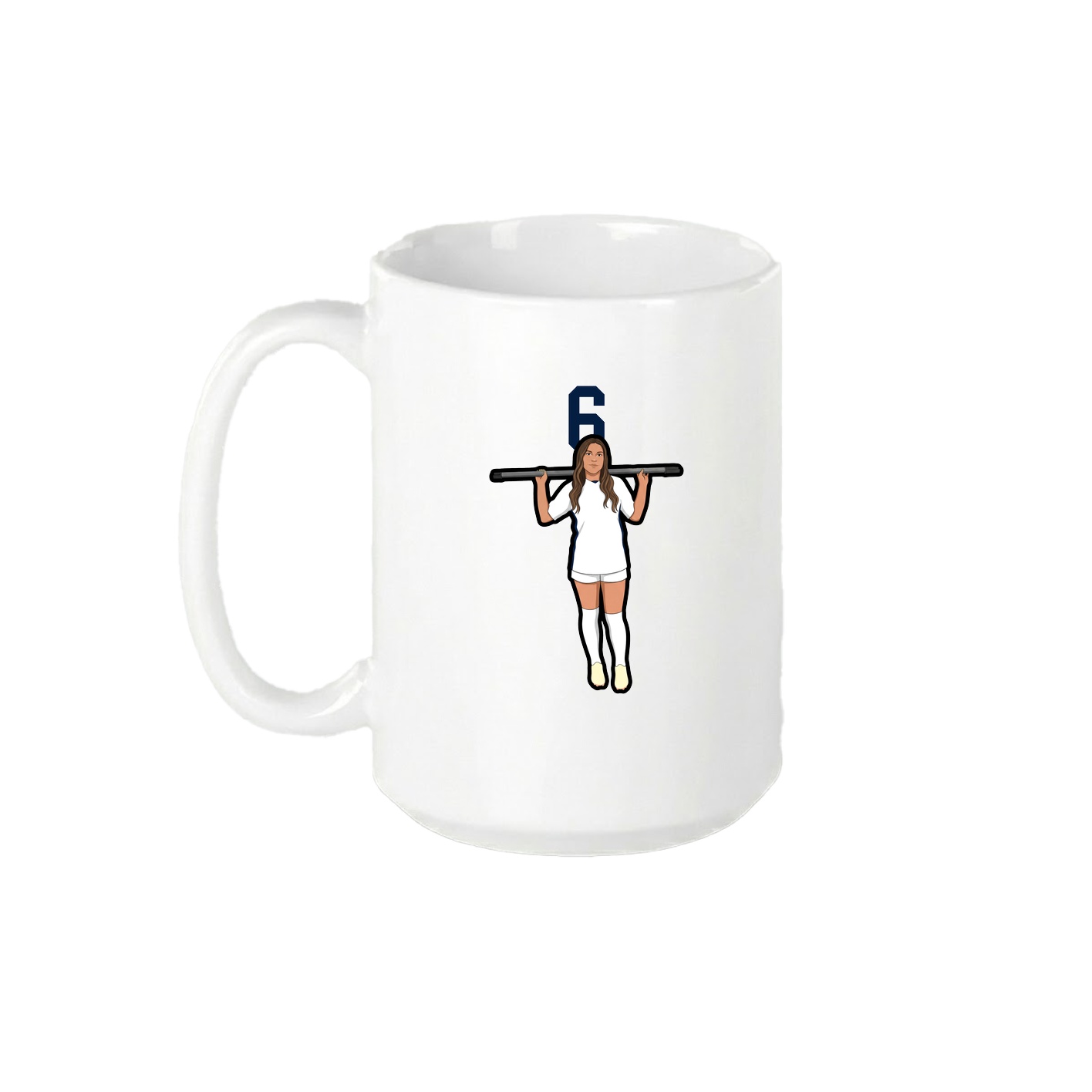 15oz Coffee Mug — Number Top in White