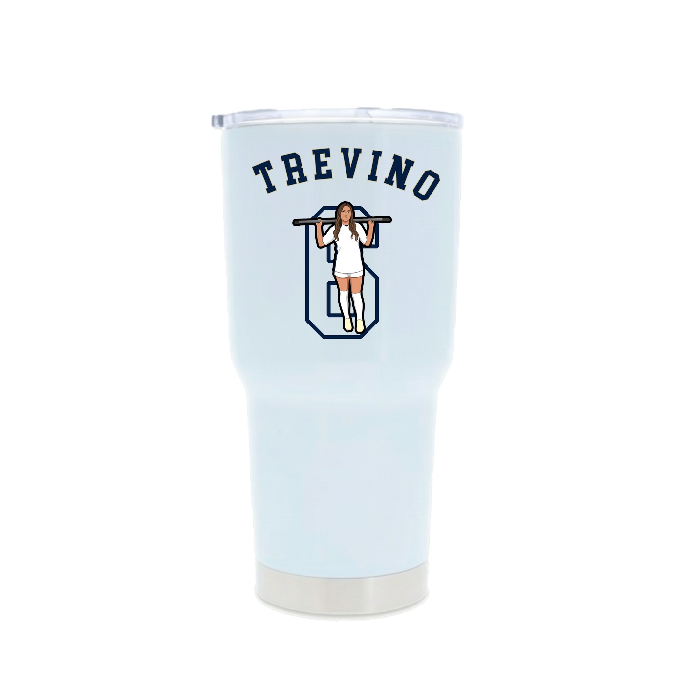 30oz Stainless Steel Tumbler — Shirsey Arch in White