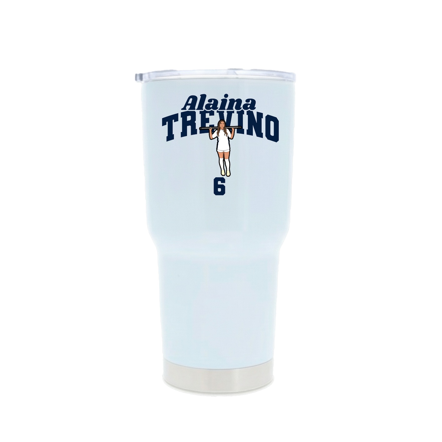 30oz Stainless Steel Tumbler — Signature Arch in White