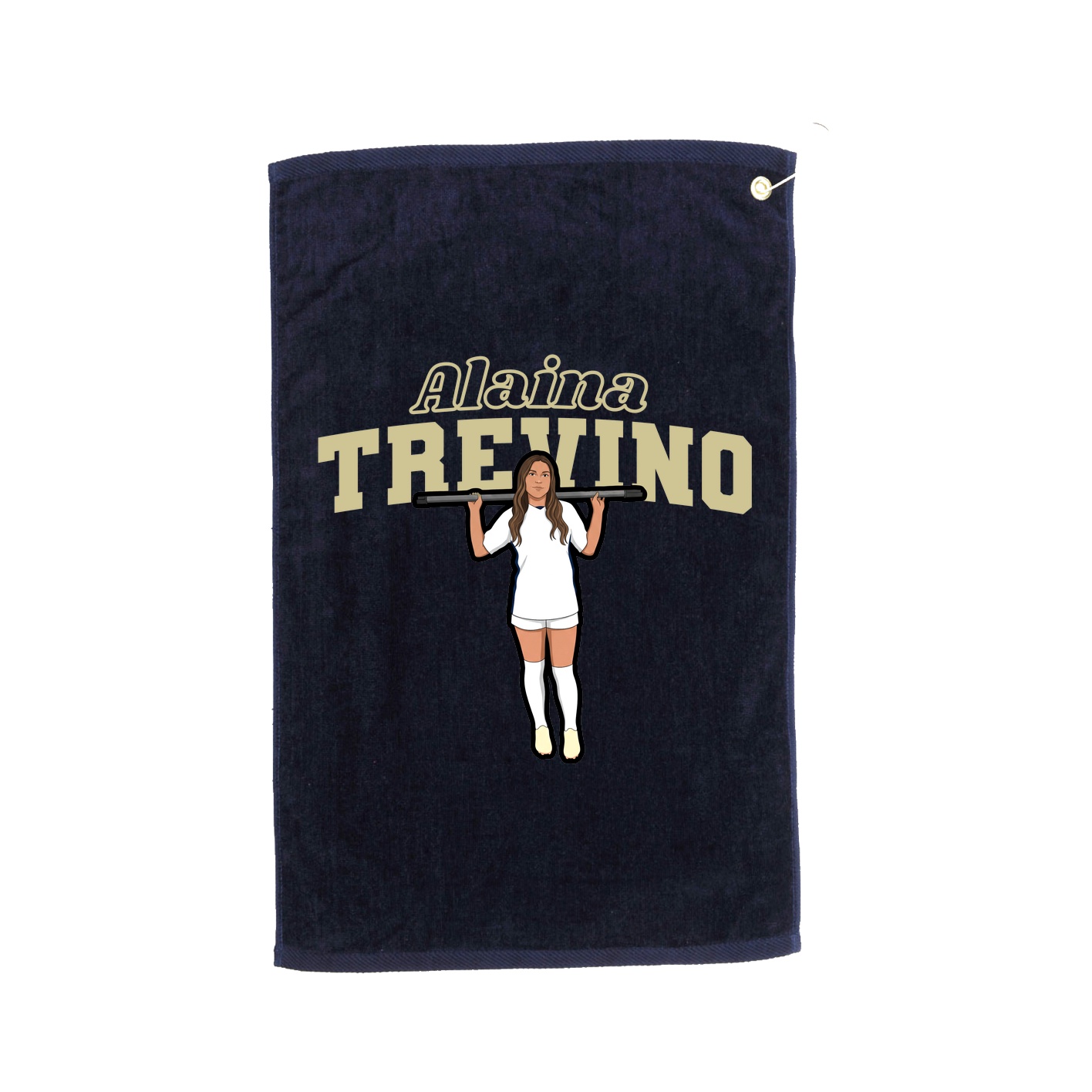 Golf Towel — Name Arch in Navy