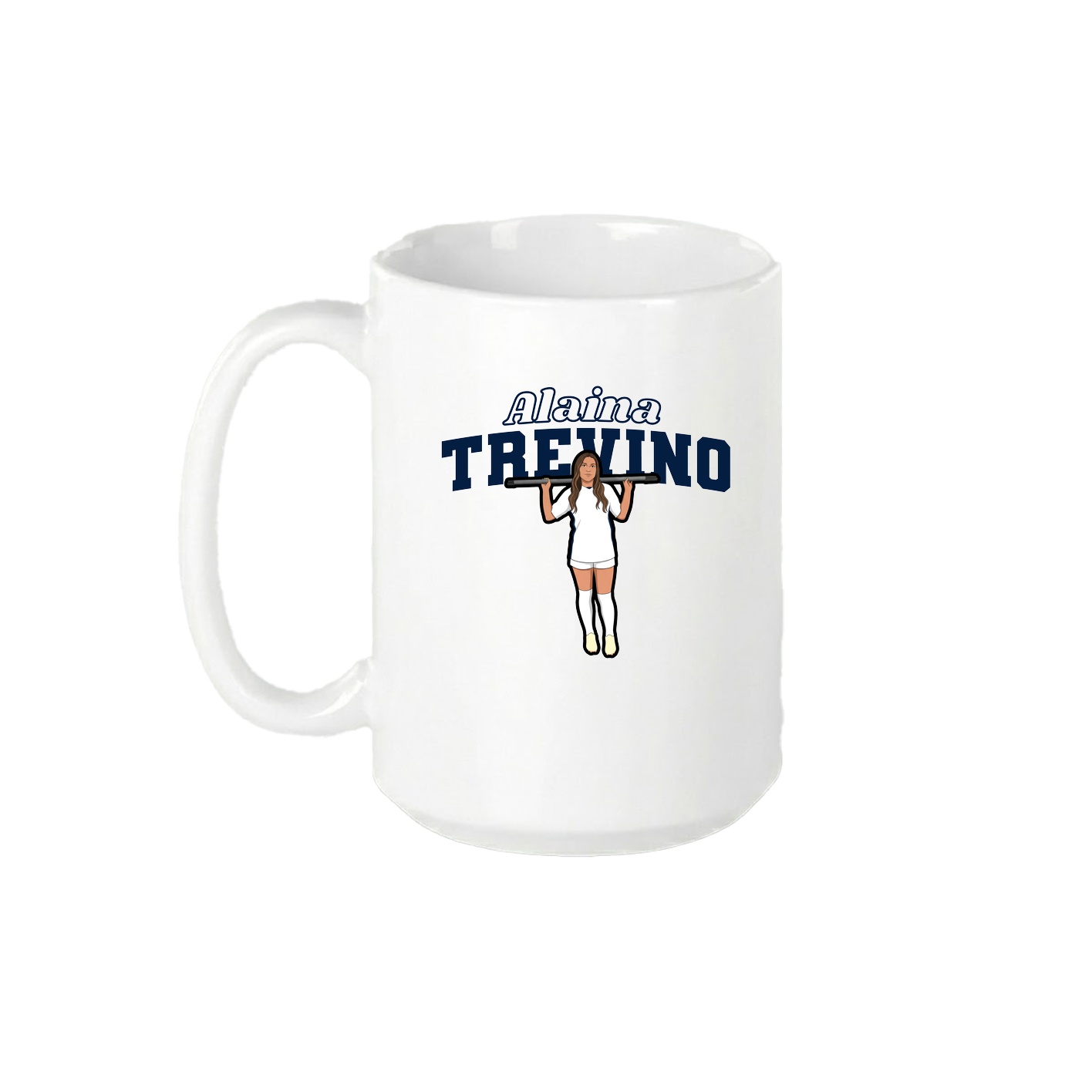 15oz Coffee Mug — Name Arch in White