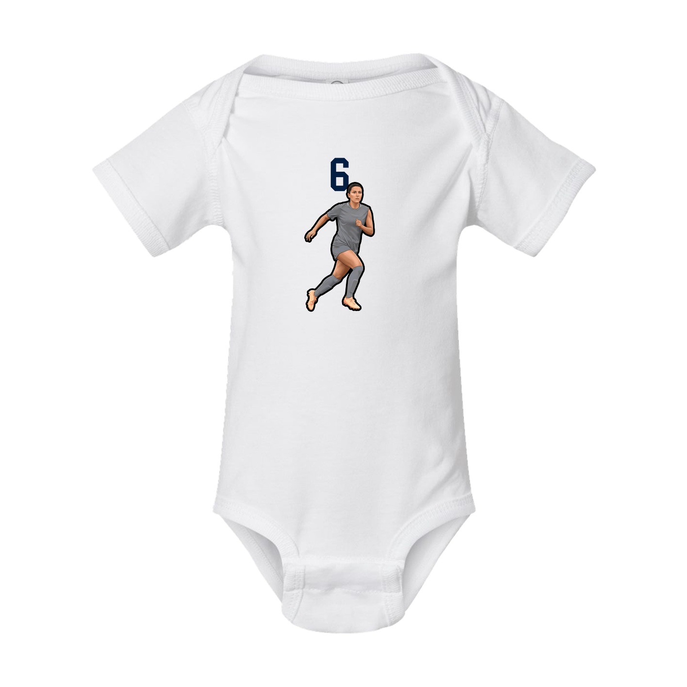 Baby Onesie — Number Top in White