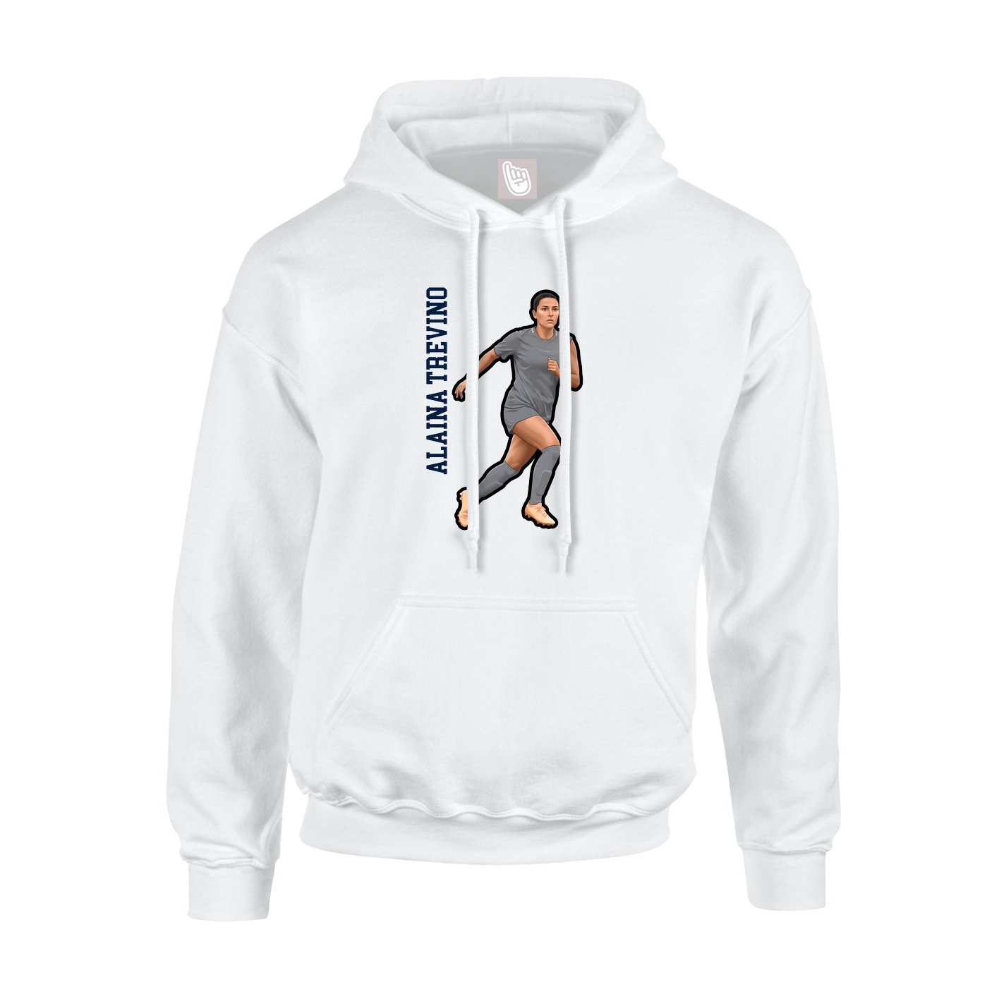 Hoodie — Name Vertical in White