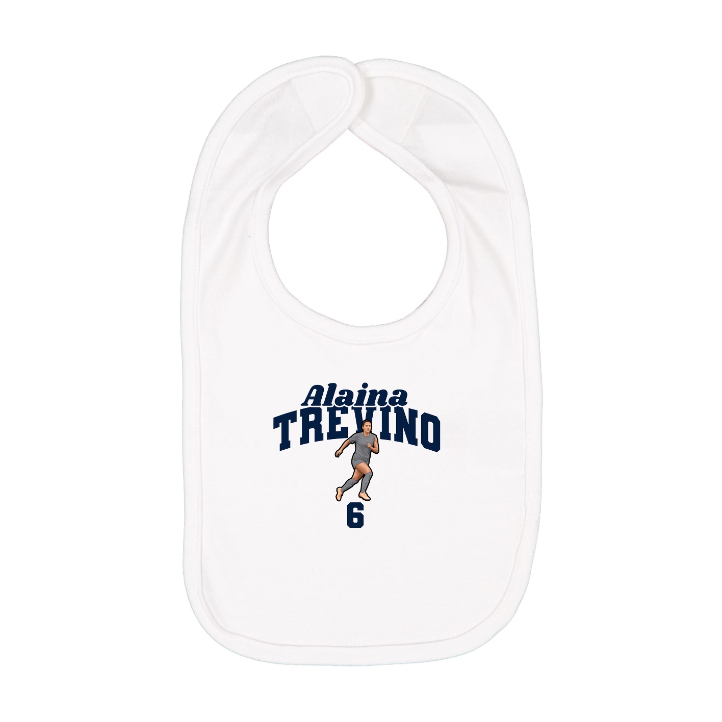 Infant Bib — Signature Arch in White