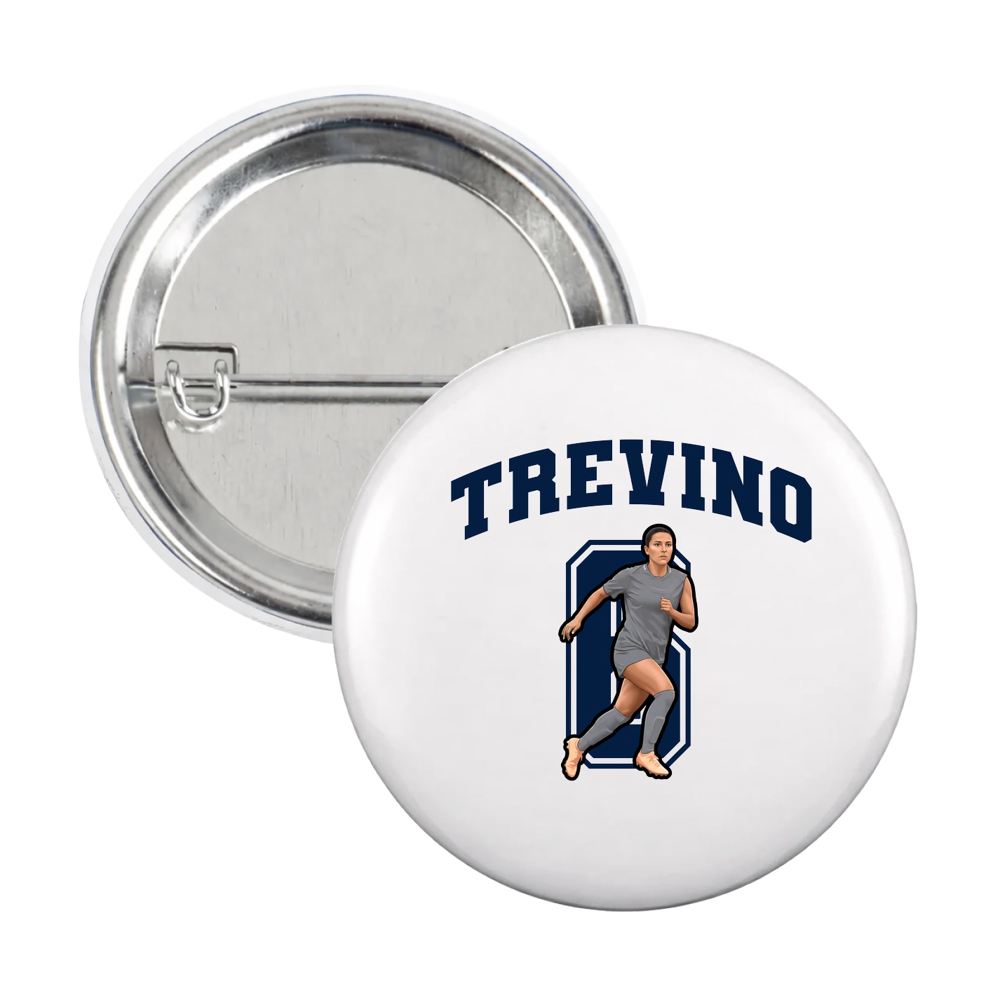 Game Day Button — Number in White