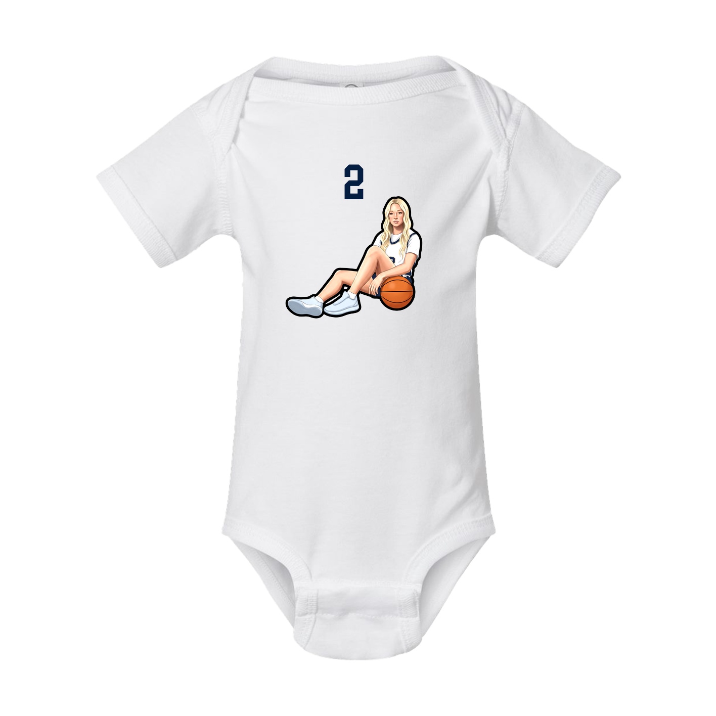 Baby Onesie — Number Top in White