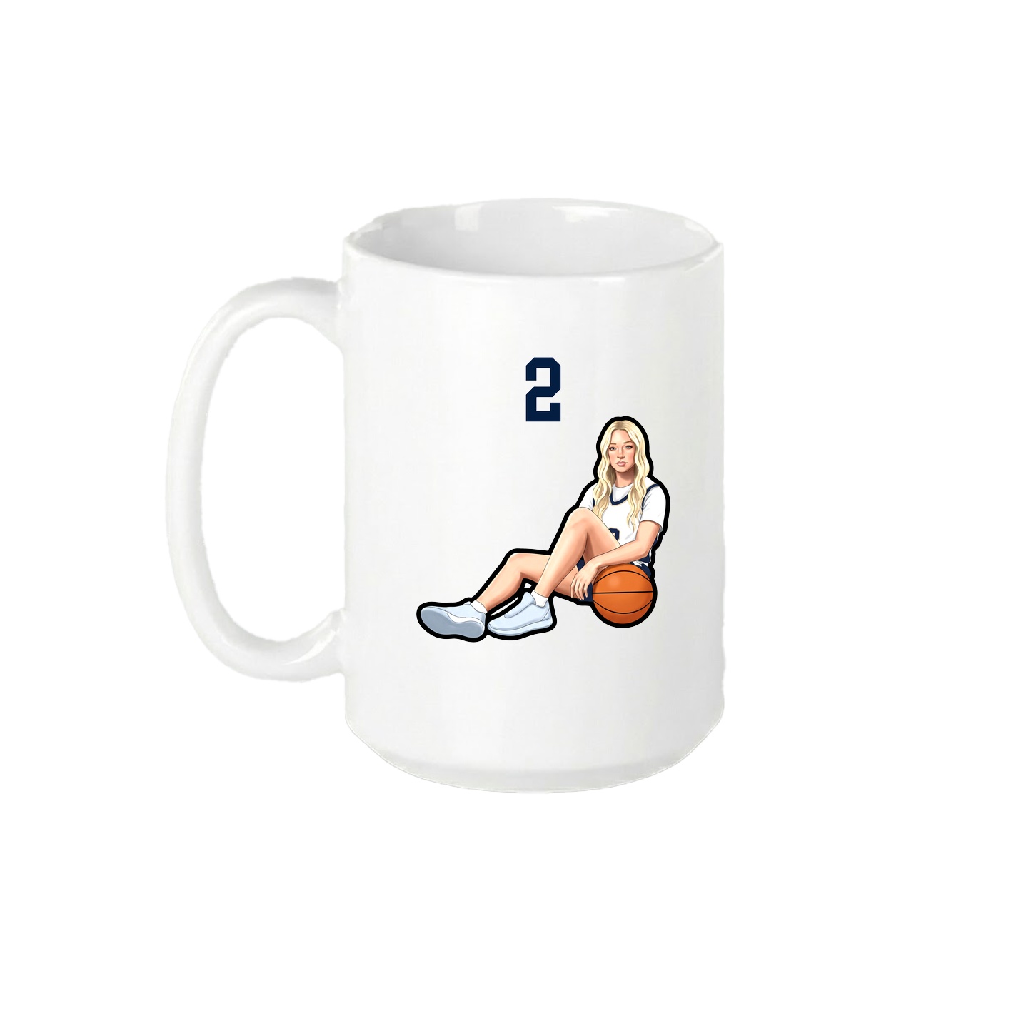 15oz Coffee Mug — Number Top in White