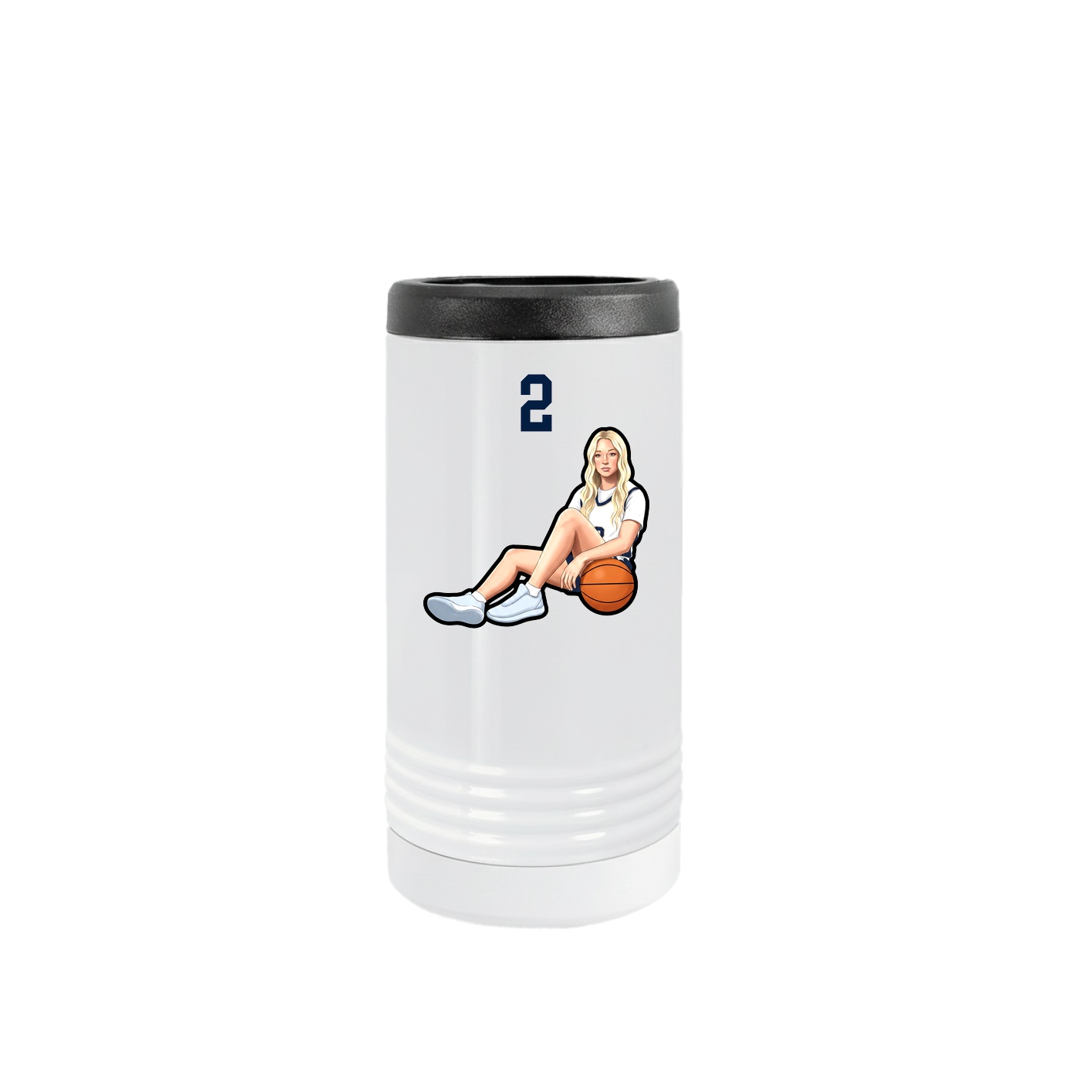 Slim Beverage Holder — Number Top in White
