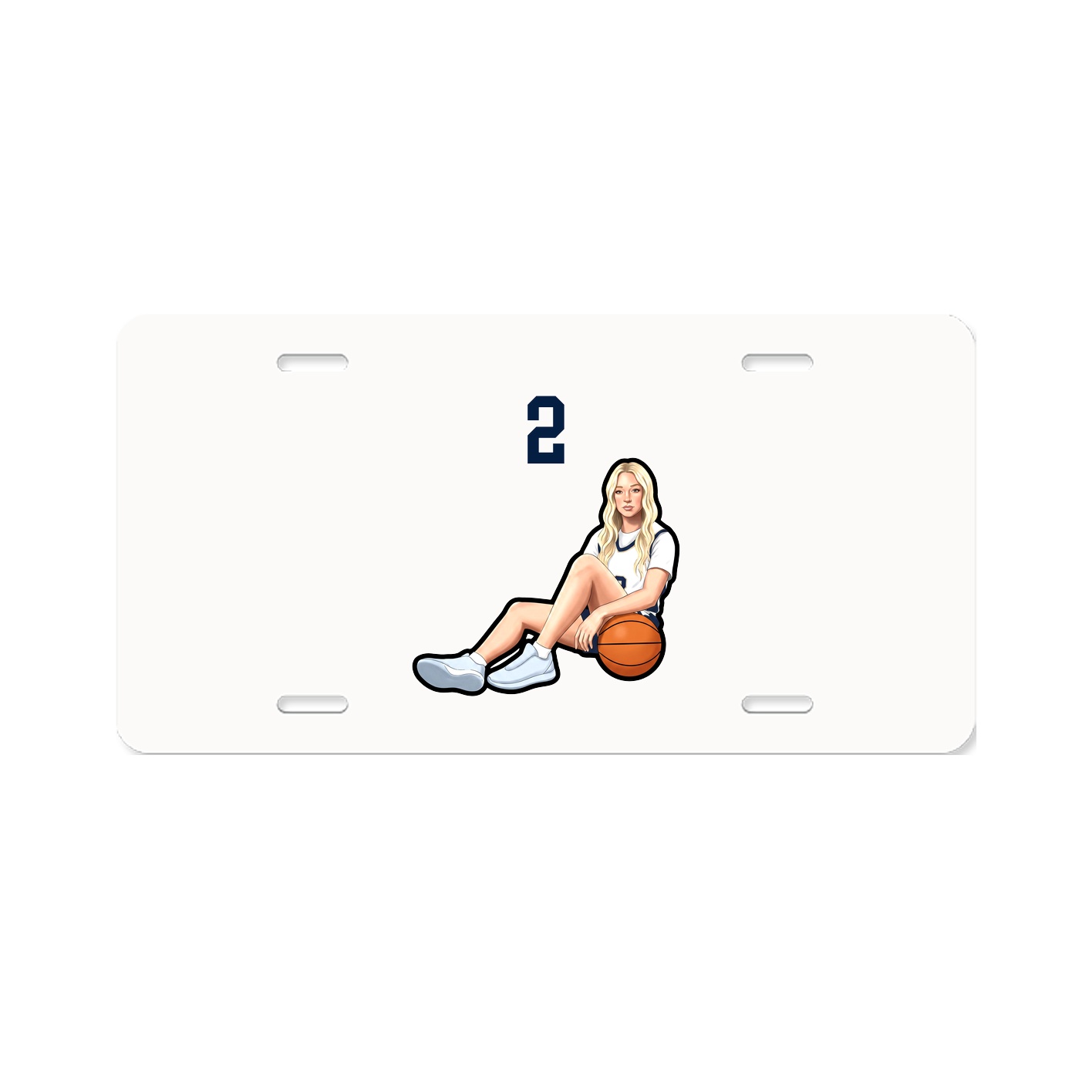 License Plate — Number Top in Classic