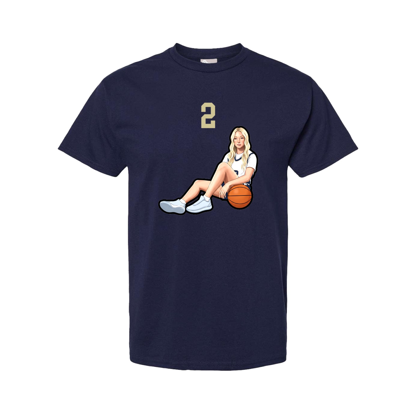 Tee — Number Top in Navy
