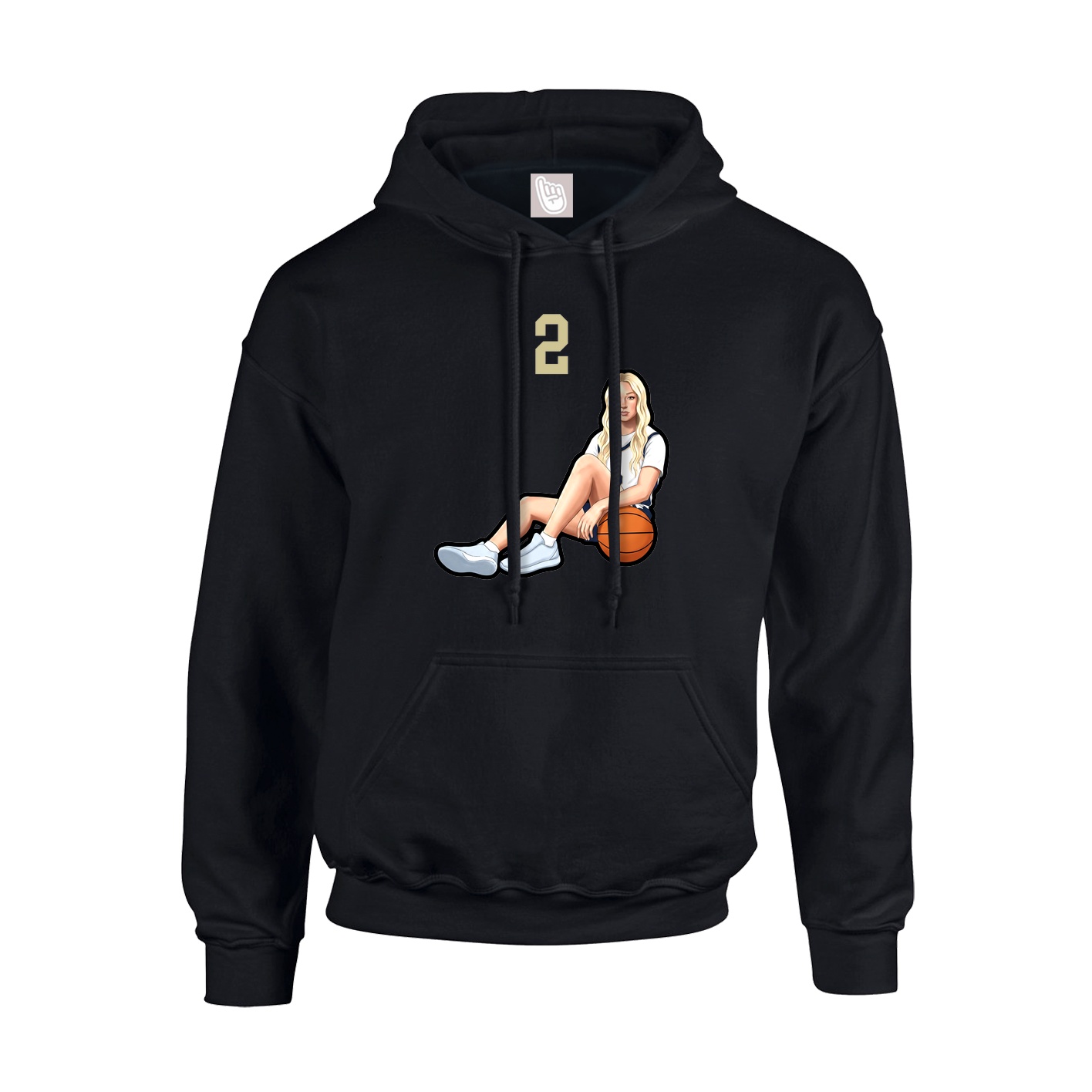 Hoodie — Number Top in Black