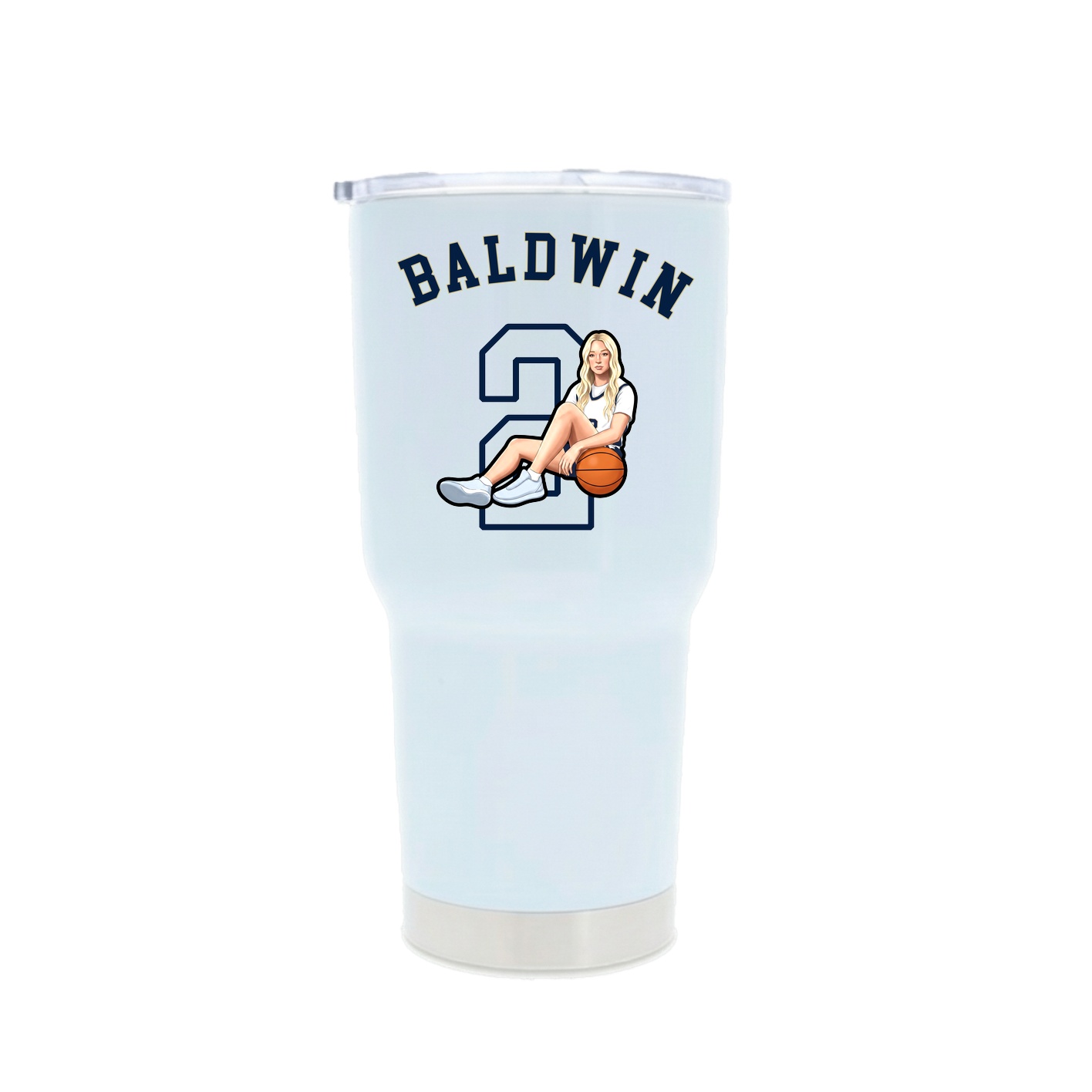 30oz Stainless Steel Tumbler — Shirsey Arch in White