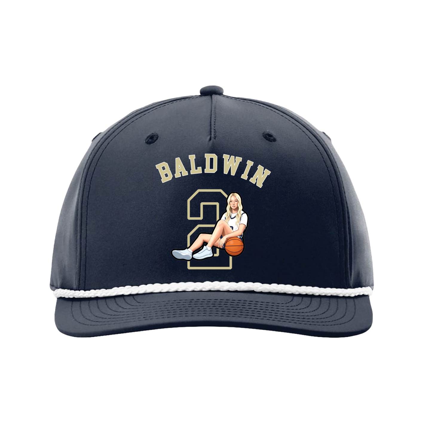 Five-Panel Classic Rope Cap — Shirsey Arch in Navy