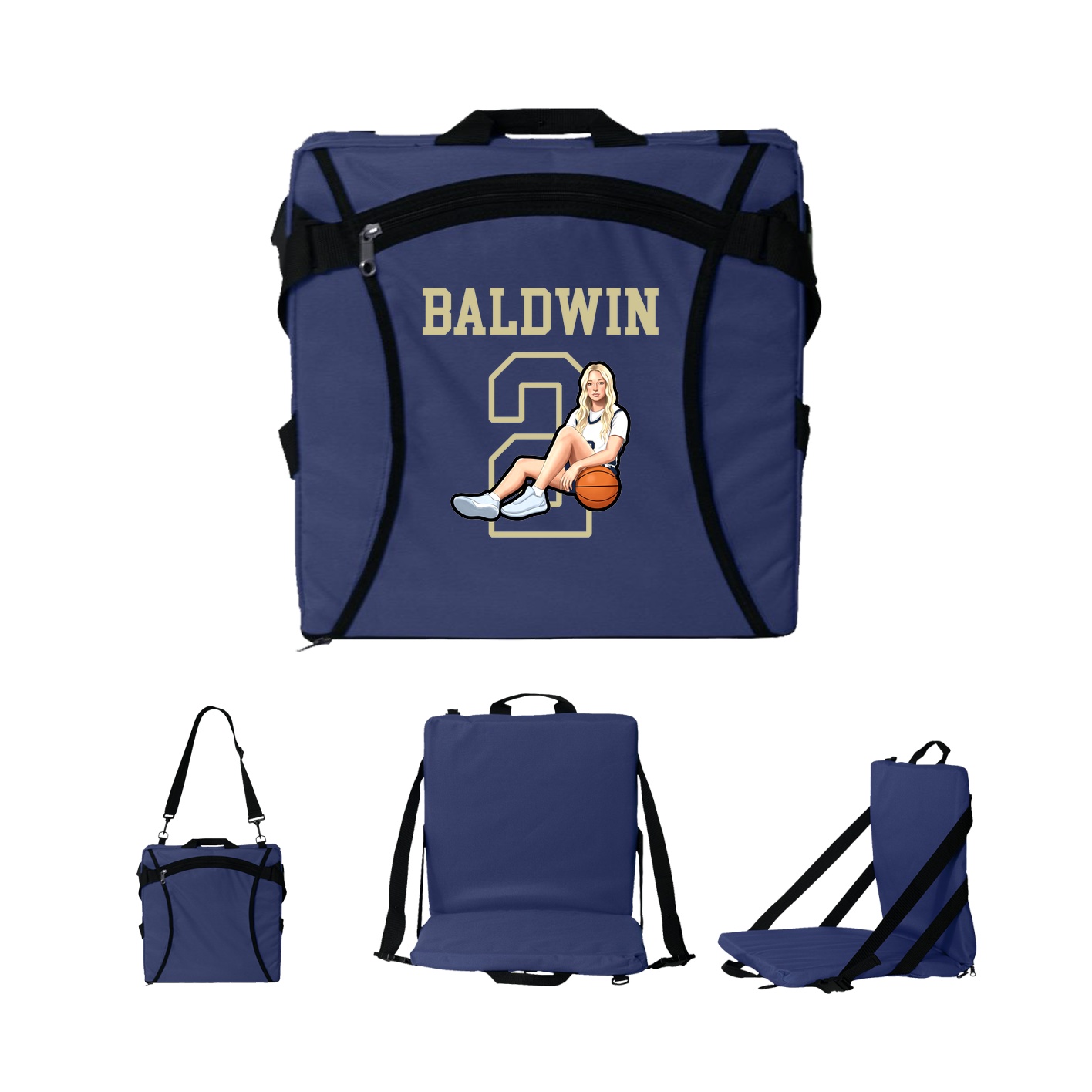Folding Stadium Seat — Shirsey in Navy