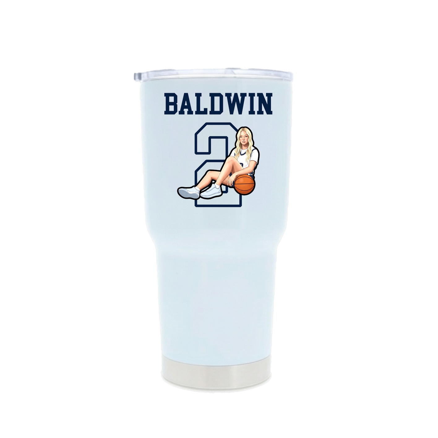 30oz Stainless Steel Tumbler — Shirsey in White