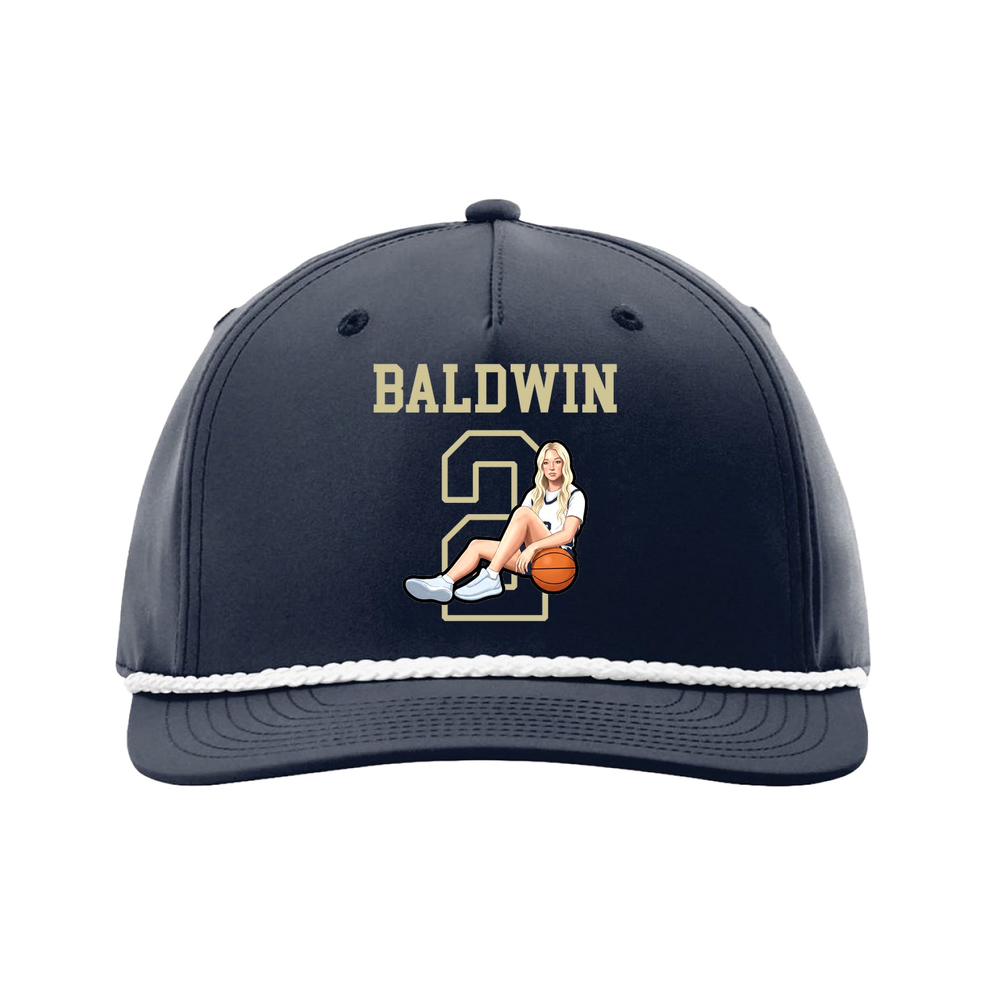 Five-Panel Classic Rope Cap — Shirsey in Navy
