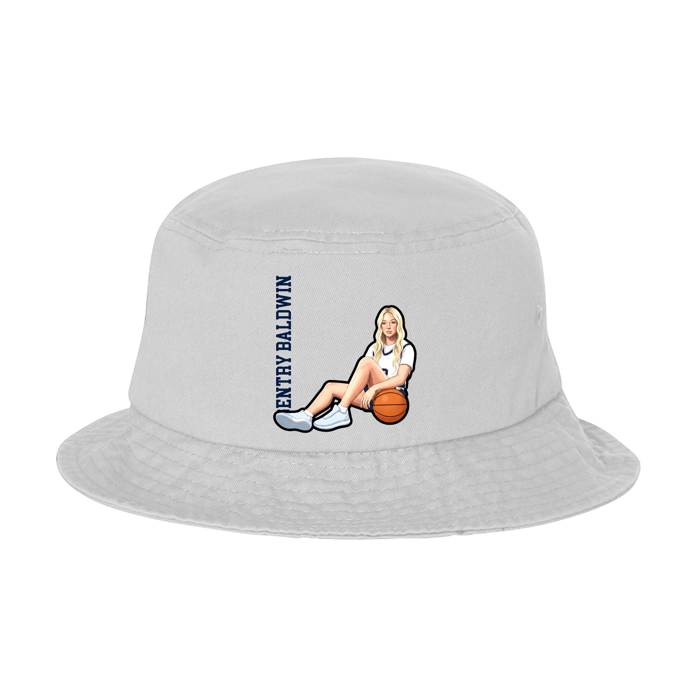 Bucket Cap — Name Vertical in White